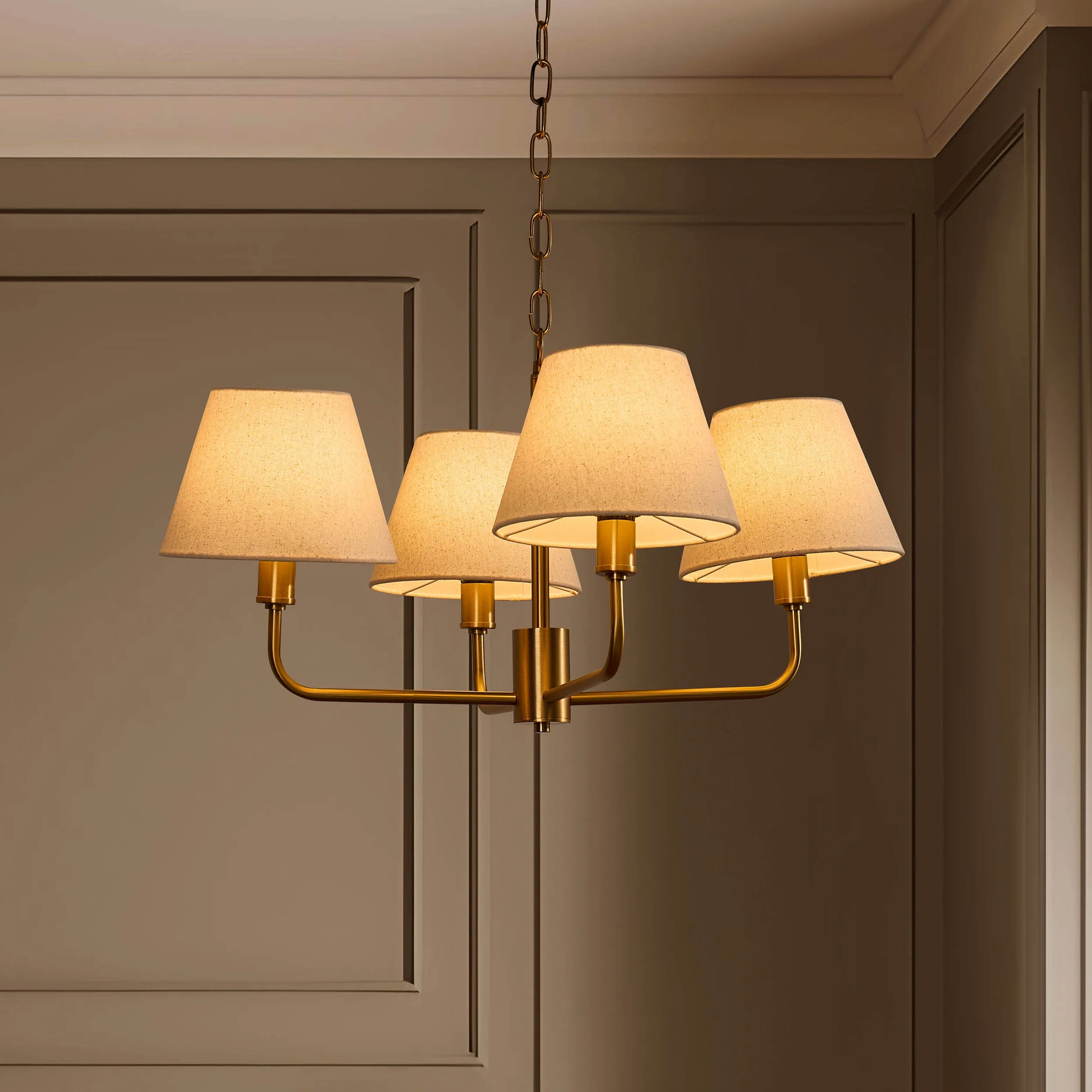 April 4 Light Pendant Chandelier - White/Bronze - Image 2