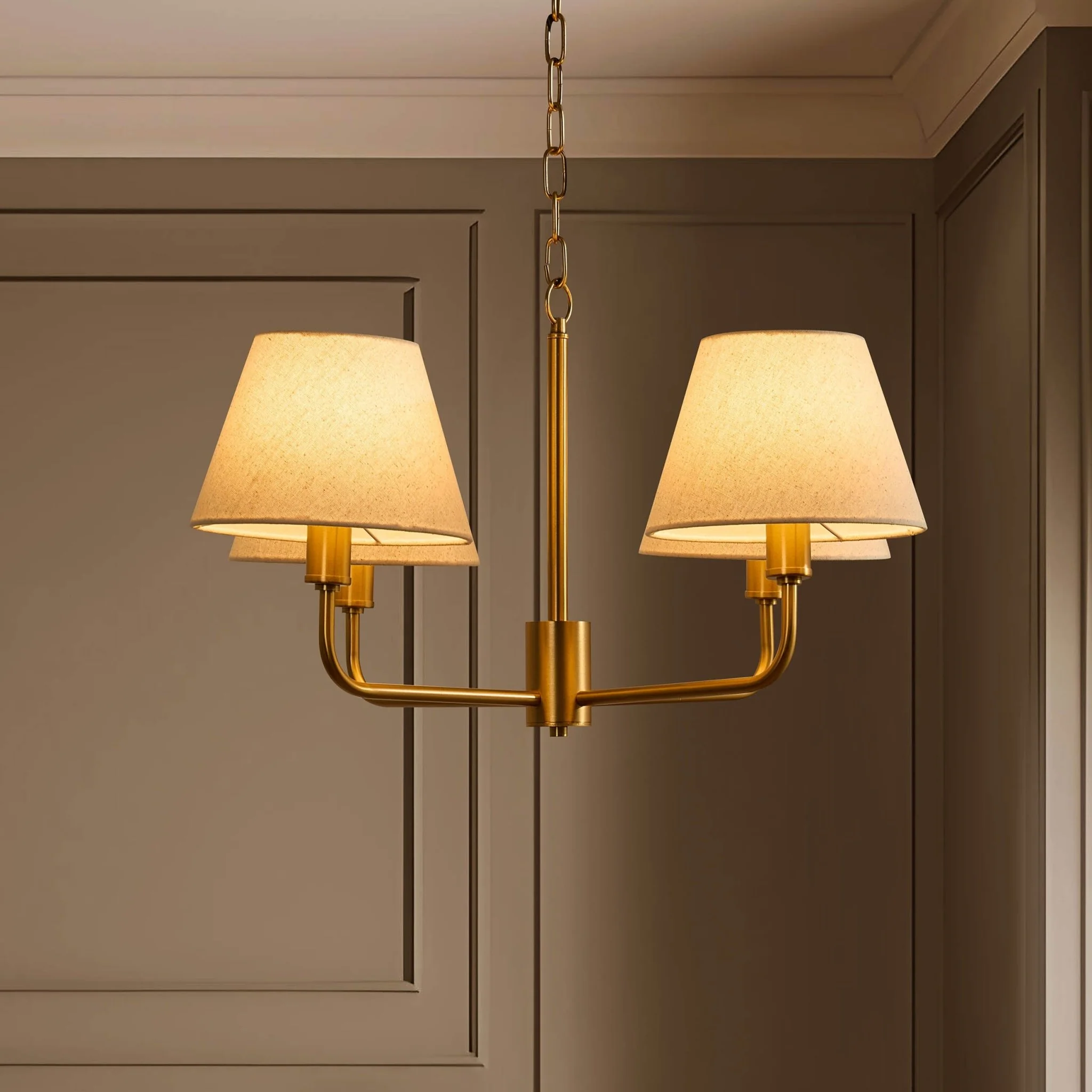 April 4 Light Pendant Chandelier - White/Bronze - Image 4