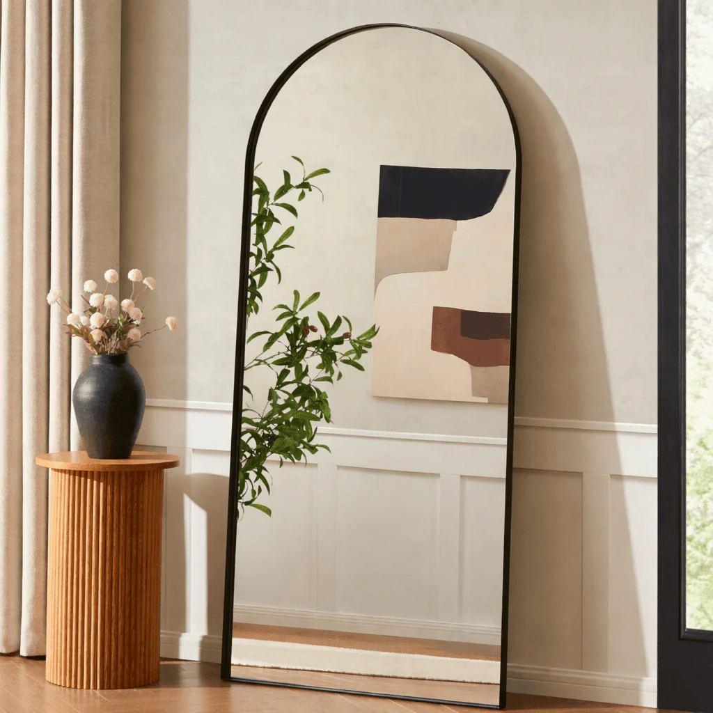Arched Full Length Mirror - Black