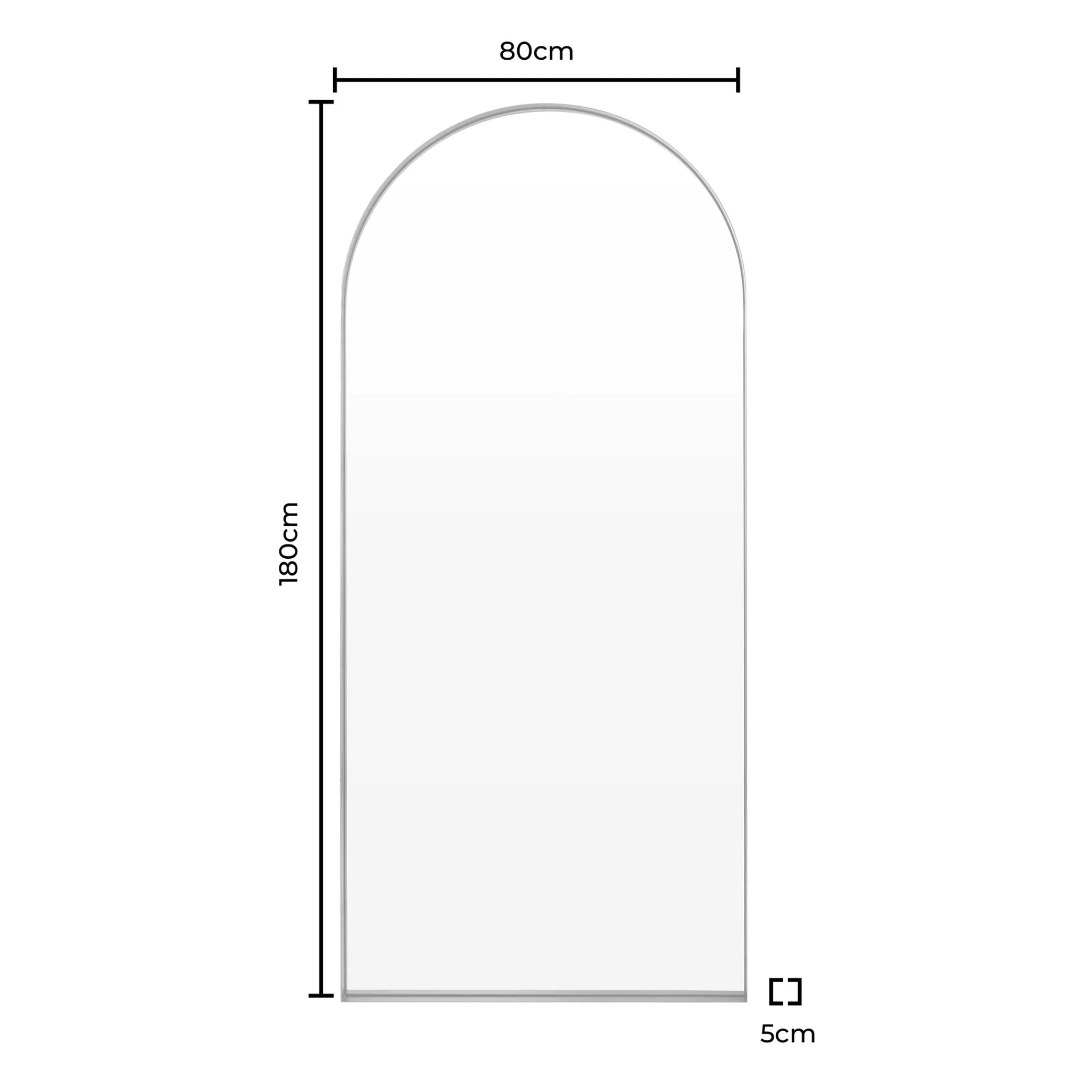 Arched Full Length Mirror - Gold - Image 3