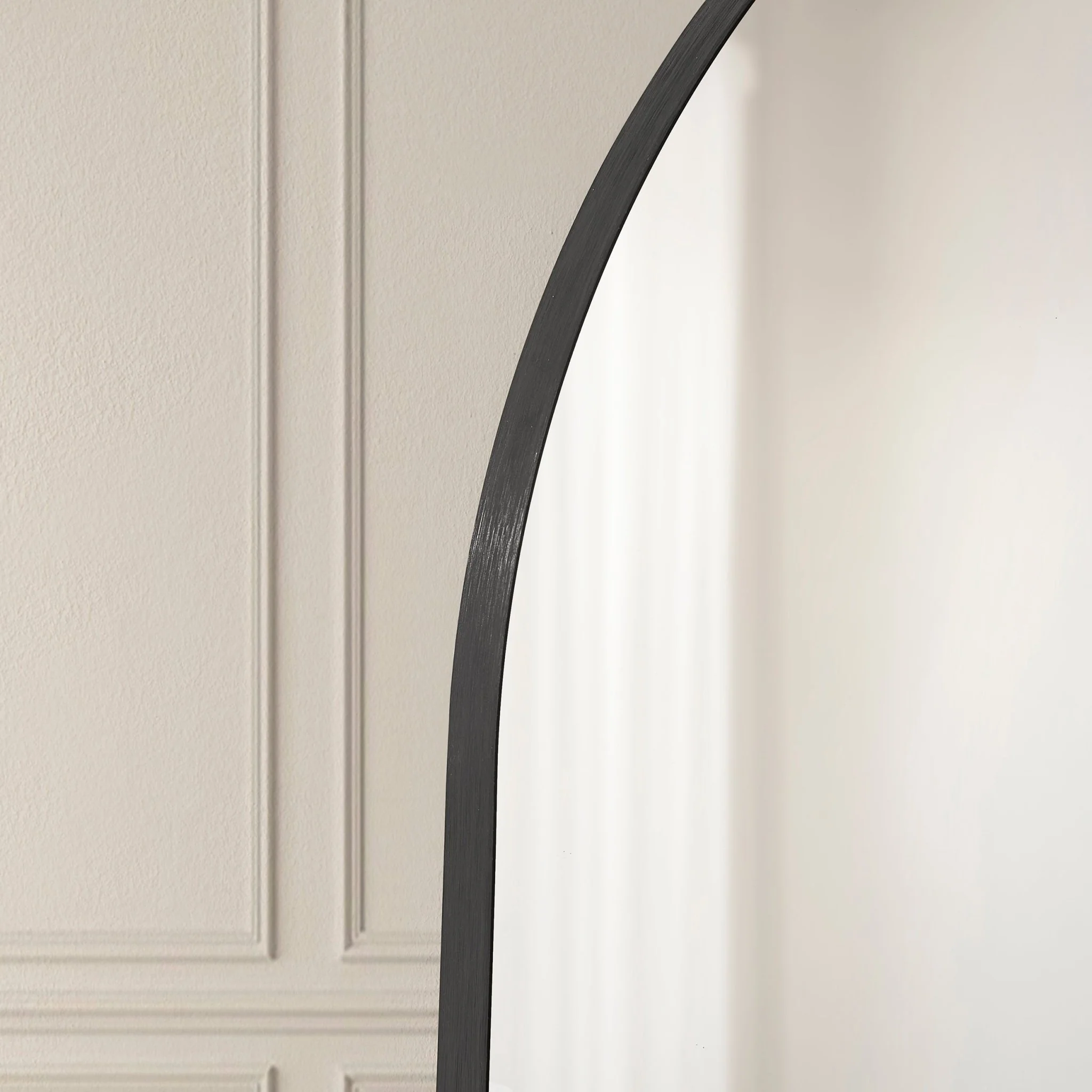 Arched Mantel Mirror - Black - Image 2