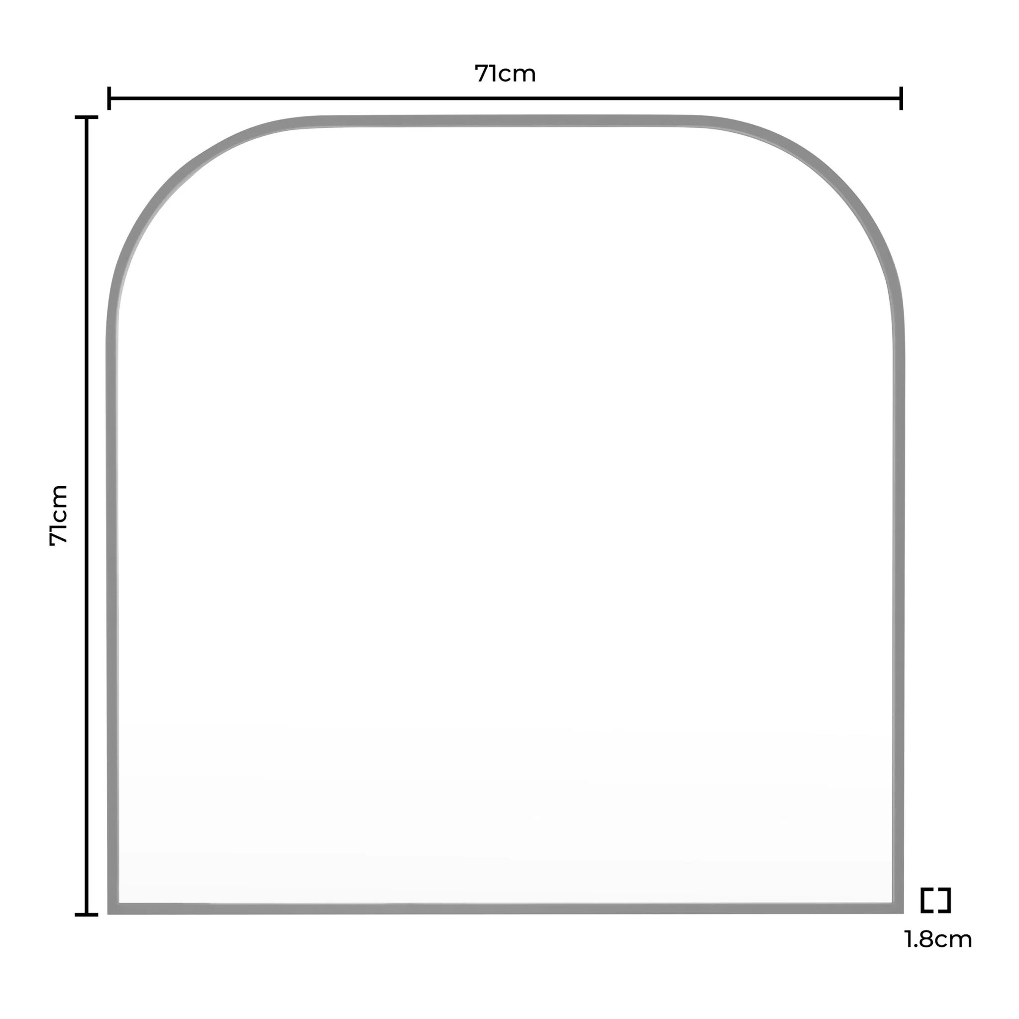 Arched Mantel Mirror - Black - Image 4