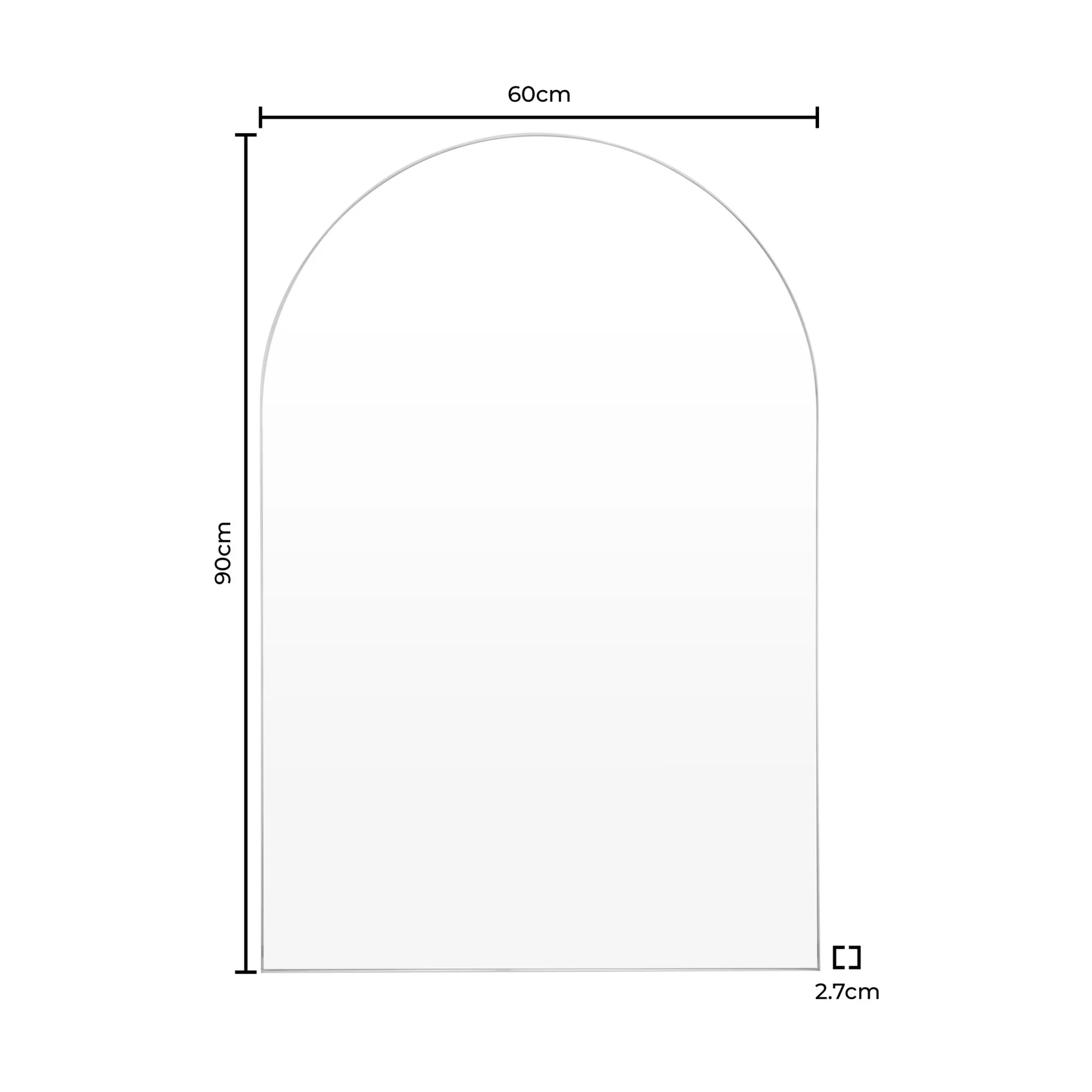 Arched Wall Mirror - Gold - Image 3