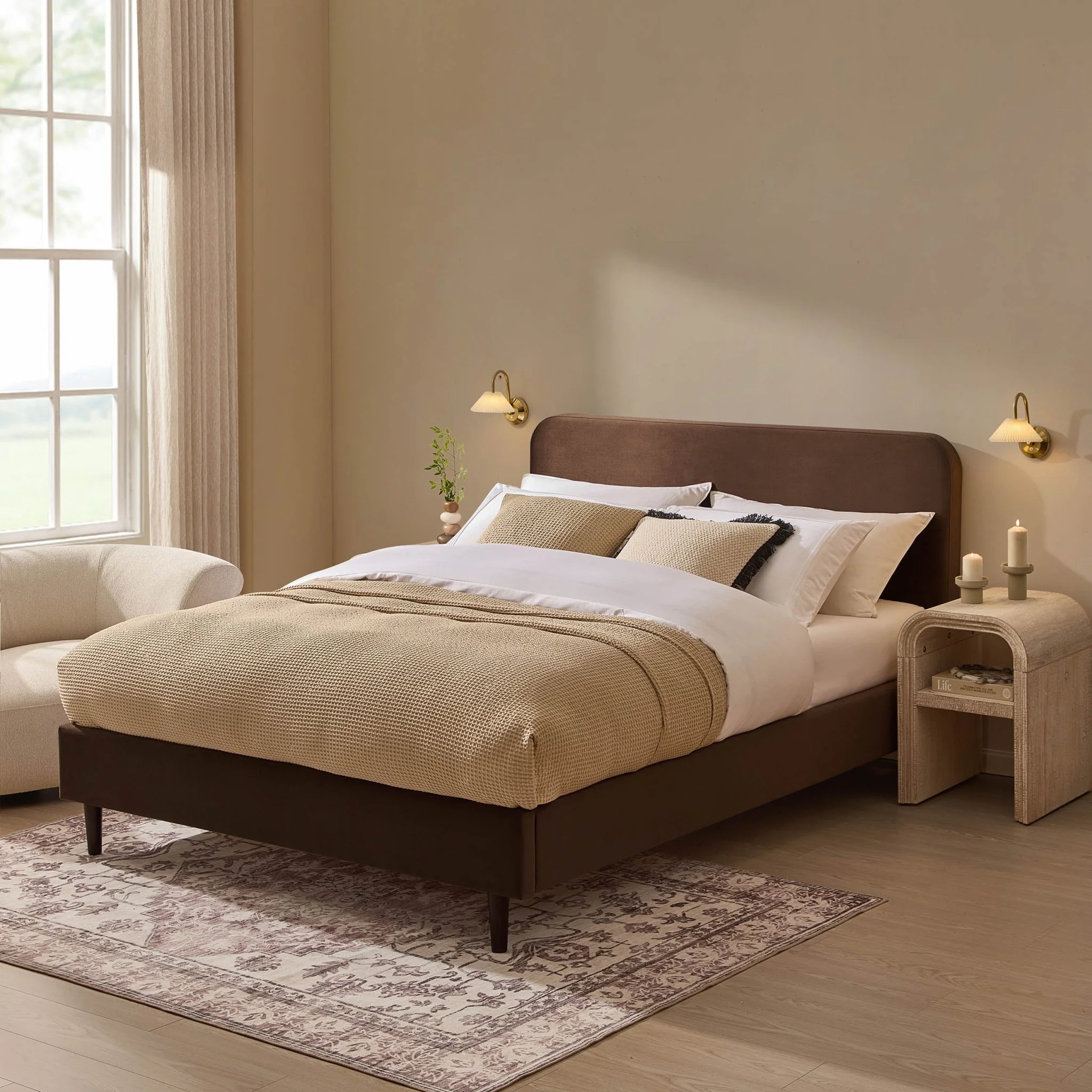 Ascot Bed Frame - Cappuccino - Image 2