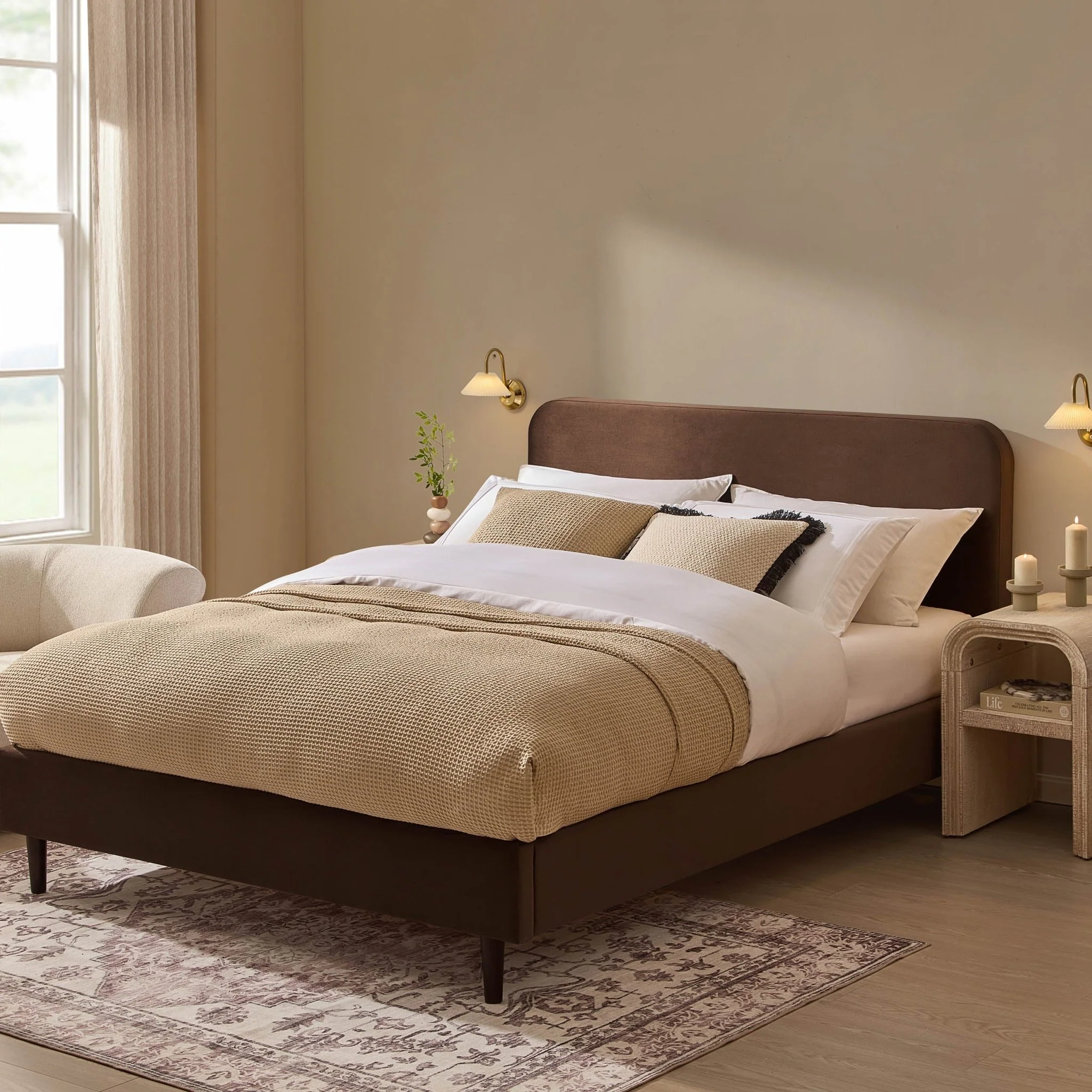 Ascot Bed Frame - Cappuccino - Image 3