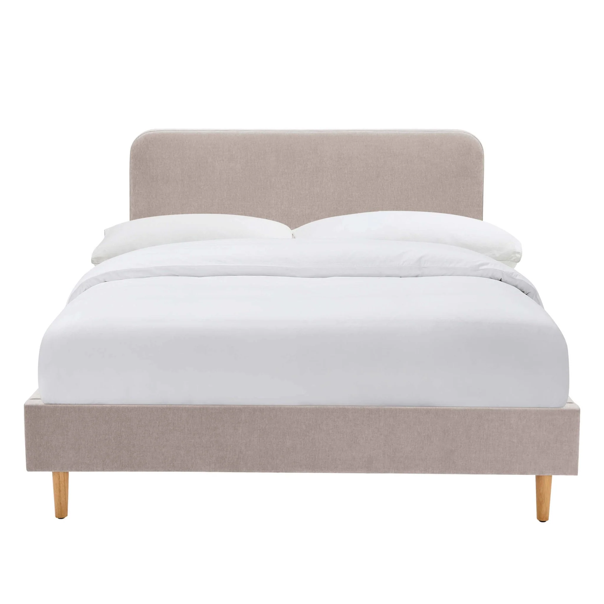 Ascot Bed Frame - Chenille Light Grey - Image 11