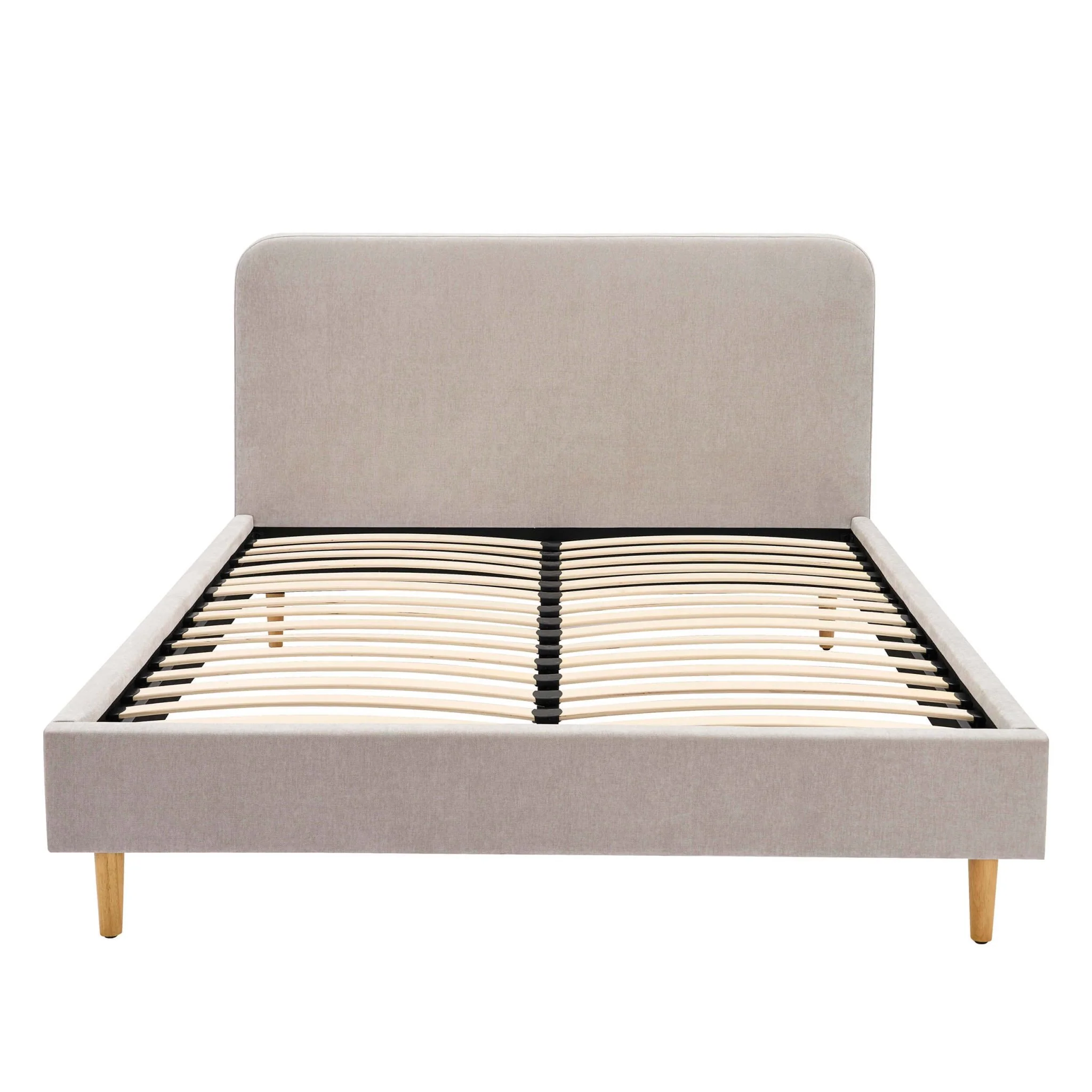 Ascot Bed Frame - Chenille Light Grey - Image 8