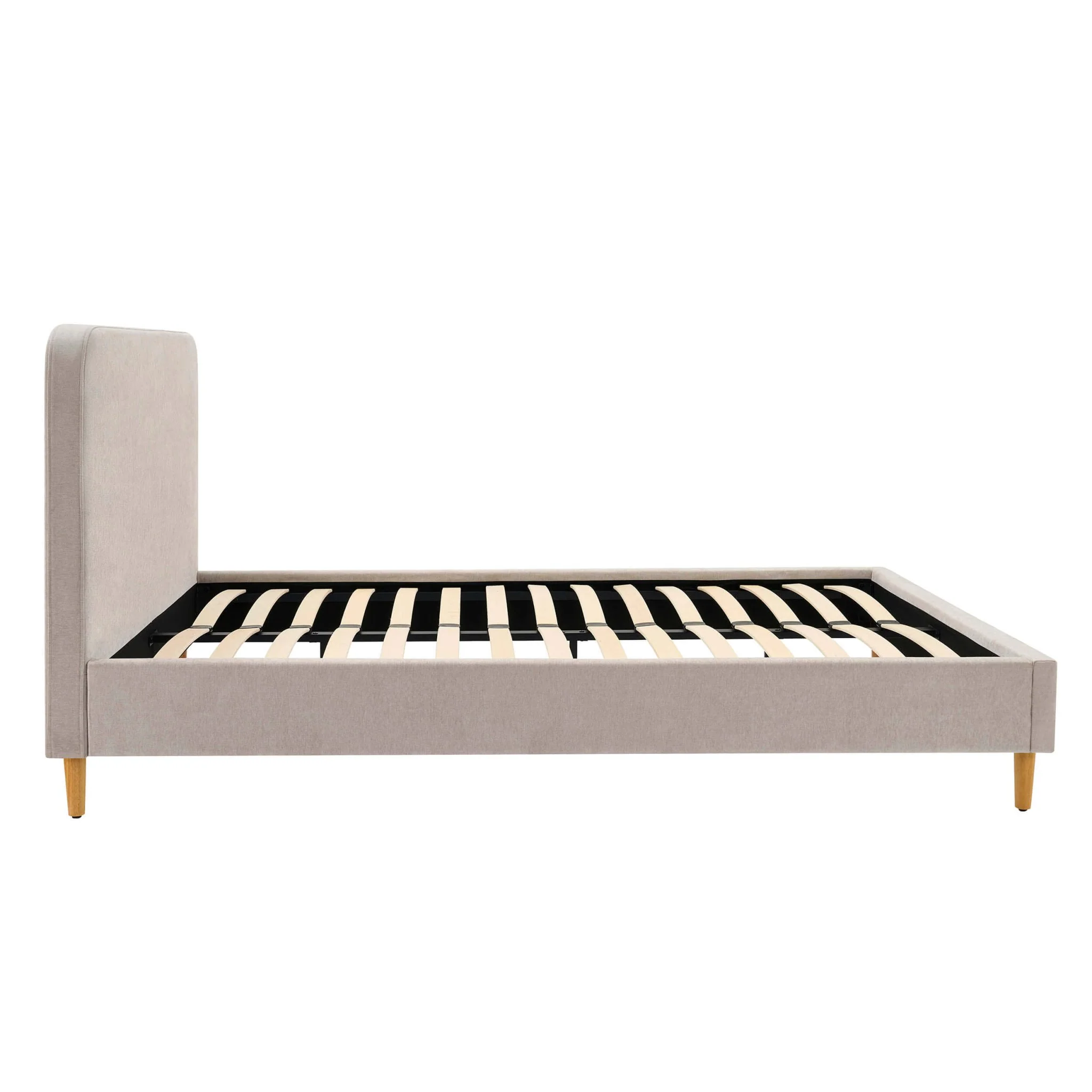 Ascot Bed Frame - Chenille Light Grey - Image 9
