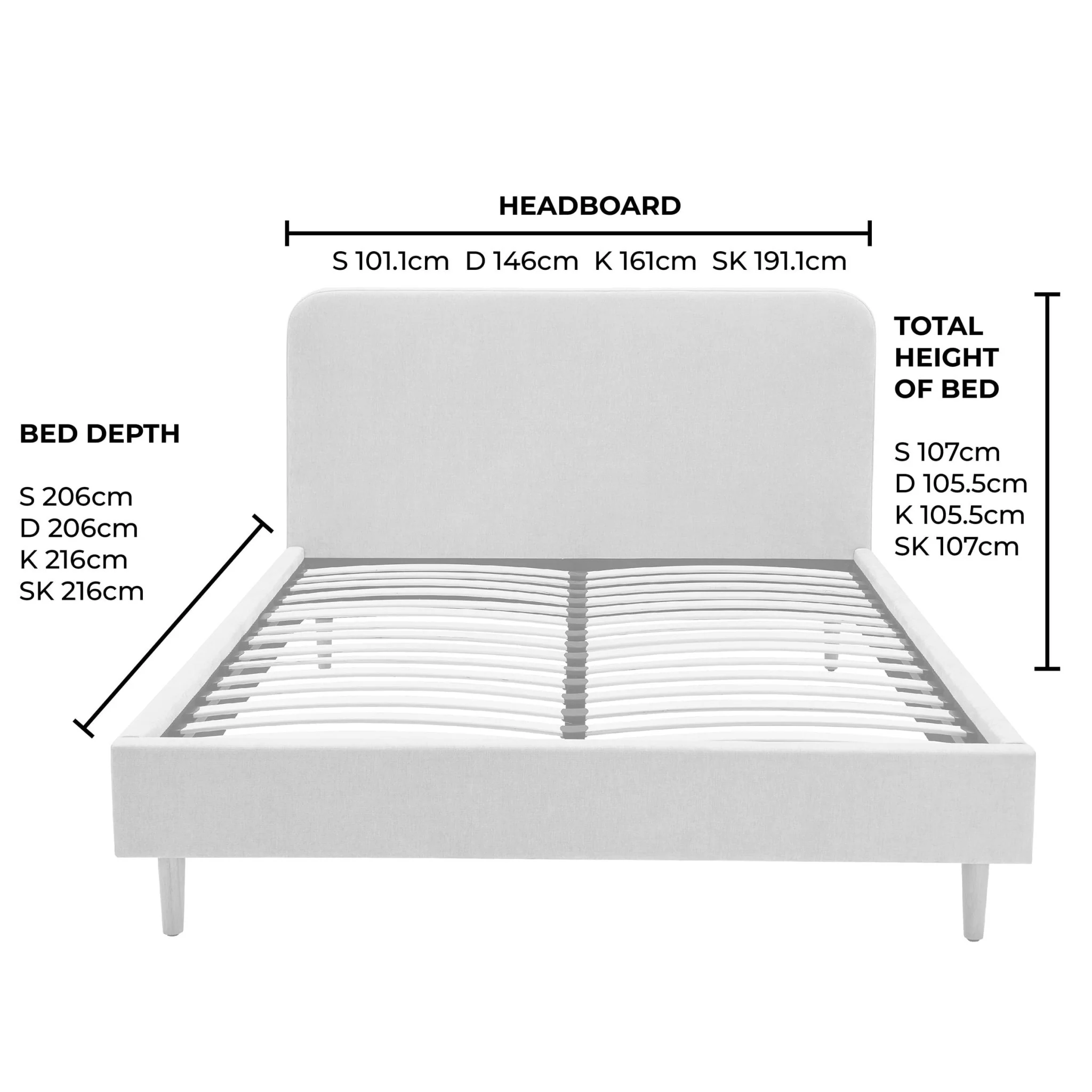 Ascot Bed Frame - Sage Stripe - Image 11
