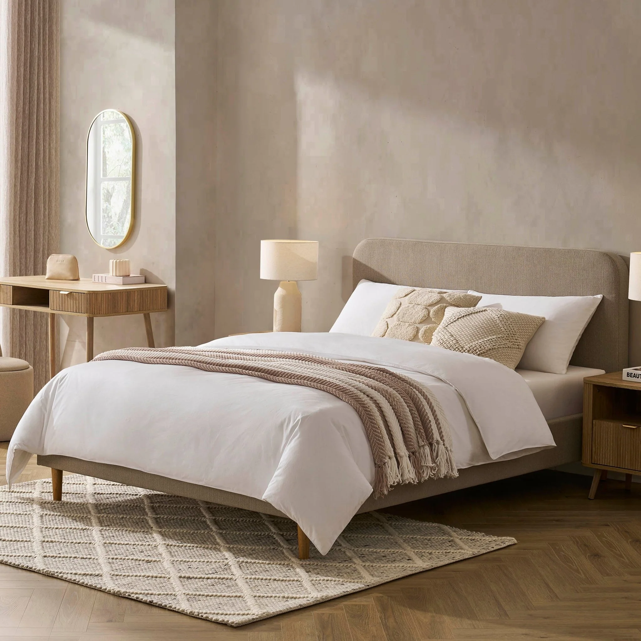 Ascot Bed Frame - Stone Grey - Image 2