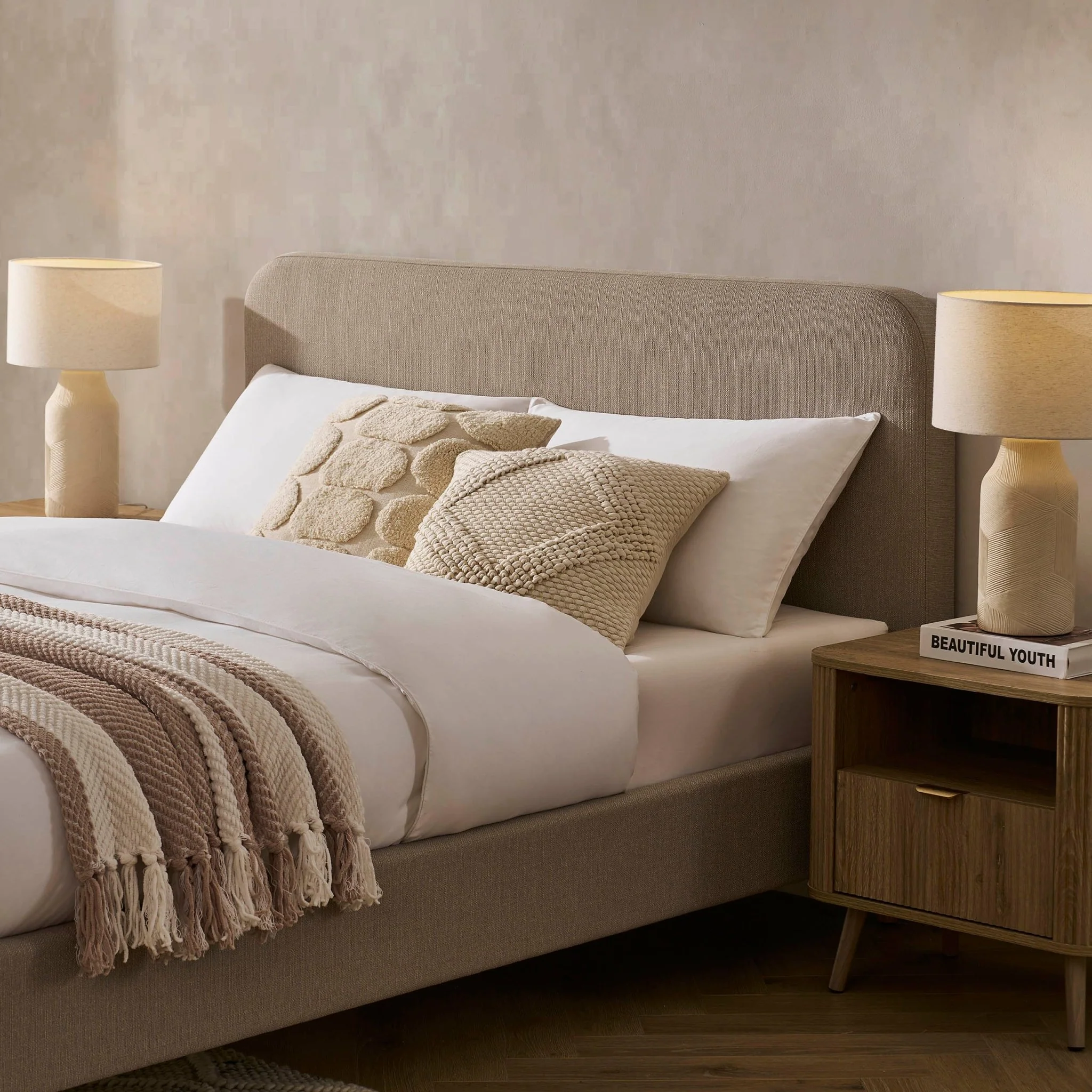 Ascot Bed Frame - Stone Grey - Image 4