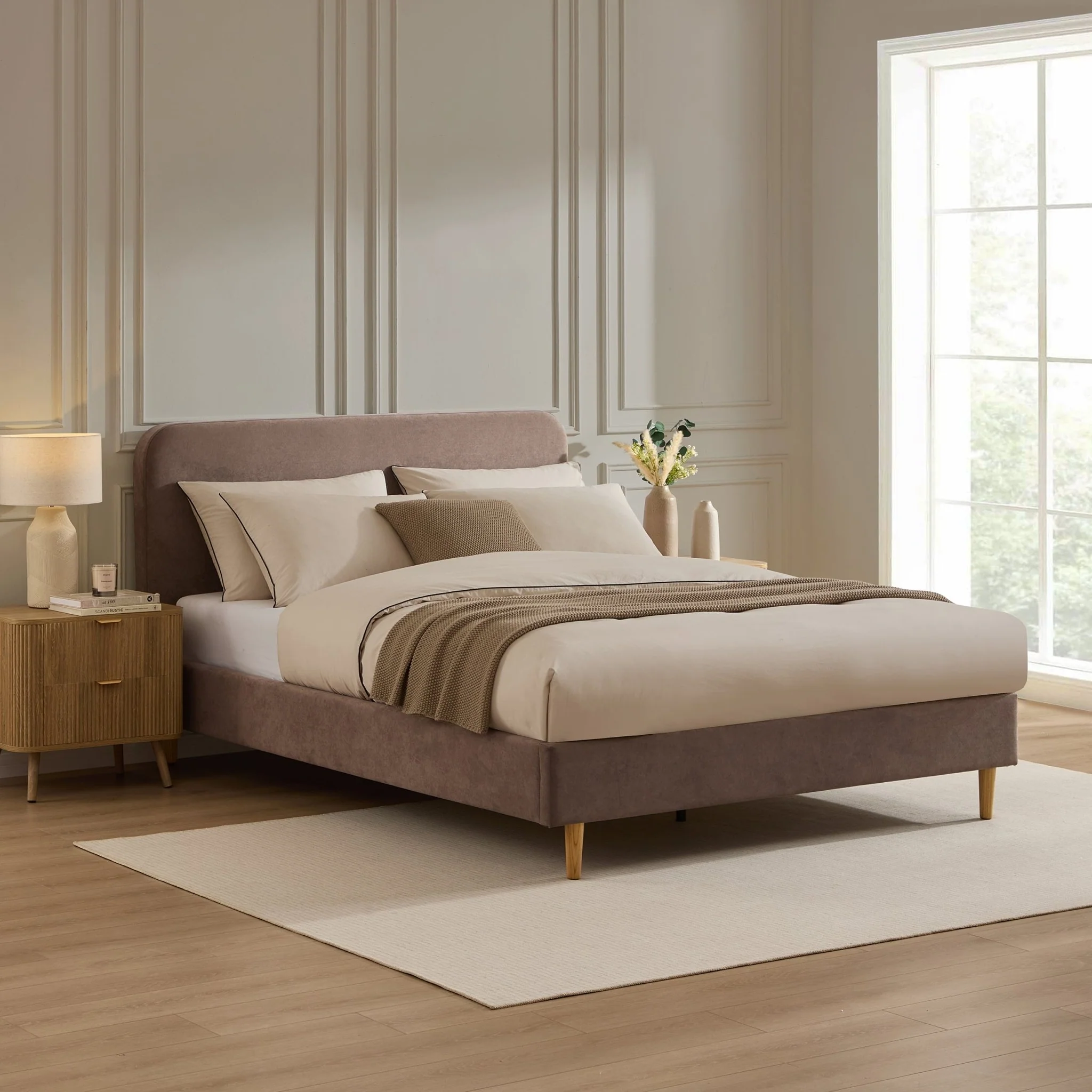 Ascot Bed Frame - Taupe - Image 3