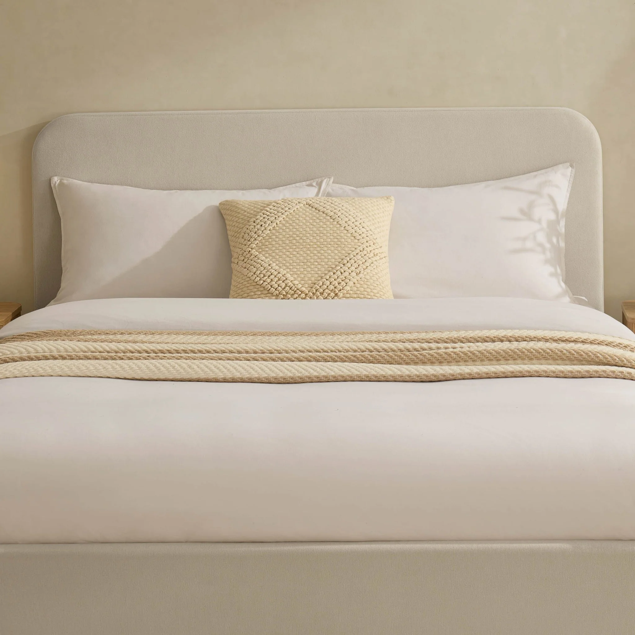 Ascot Henley Bed Frame - Cream Linen - Image 6