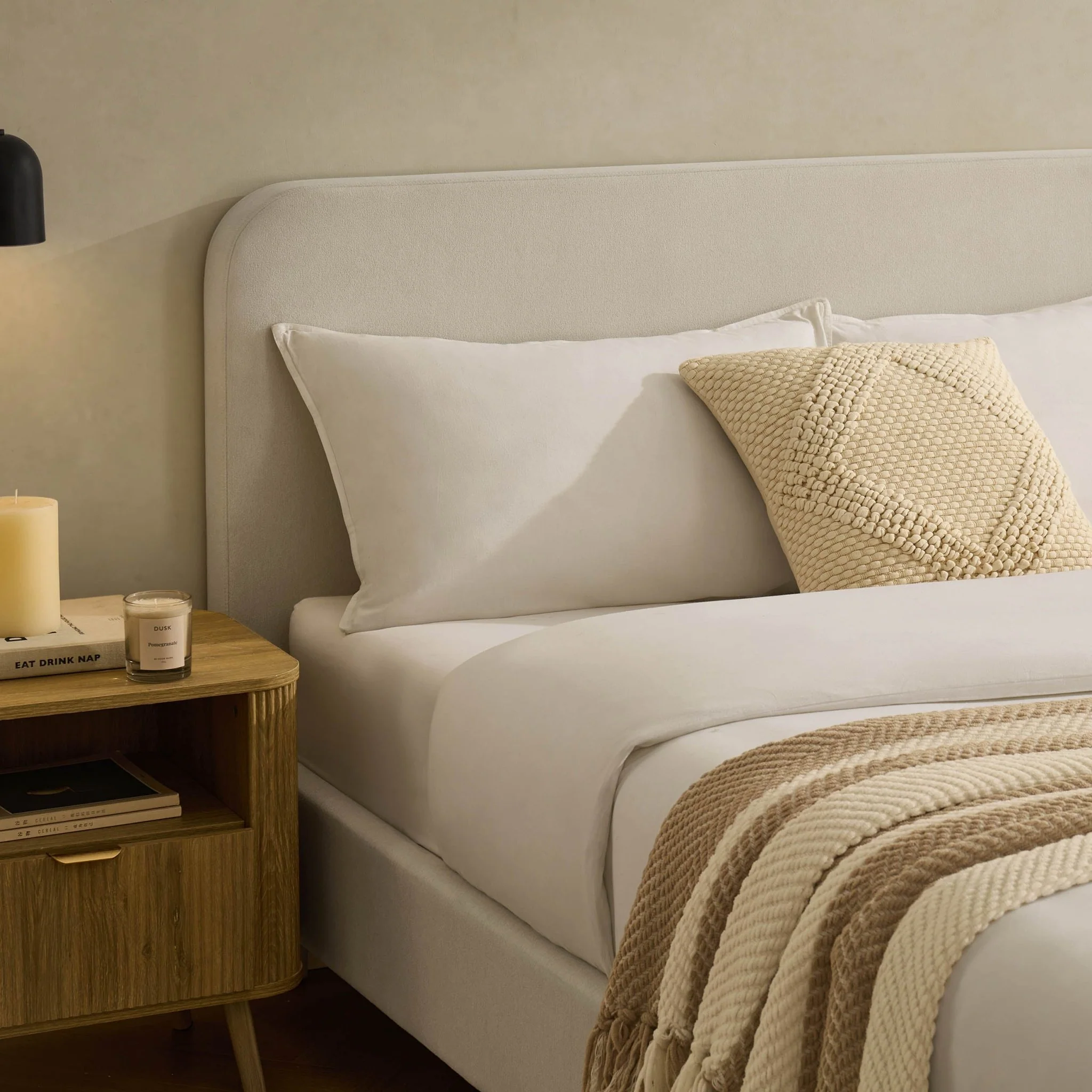 Ascot Henley Bed Frame - Cream Linen - Image 7