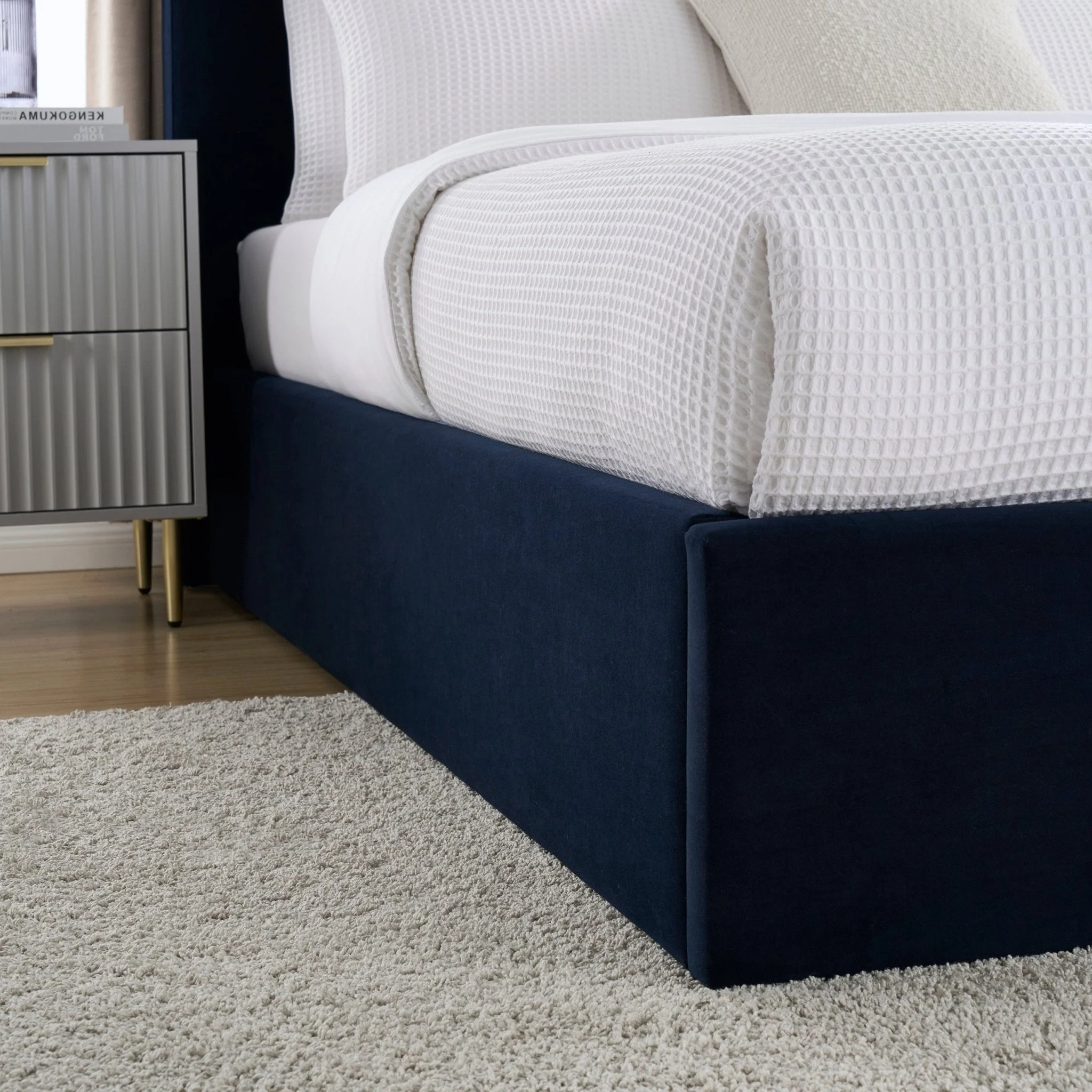 Ascot Ottoman Storage Bed - Navy - Image 7