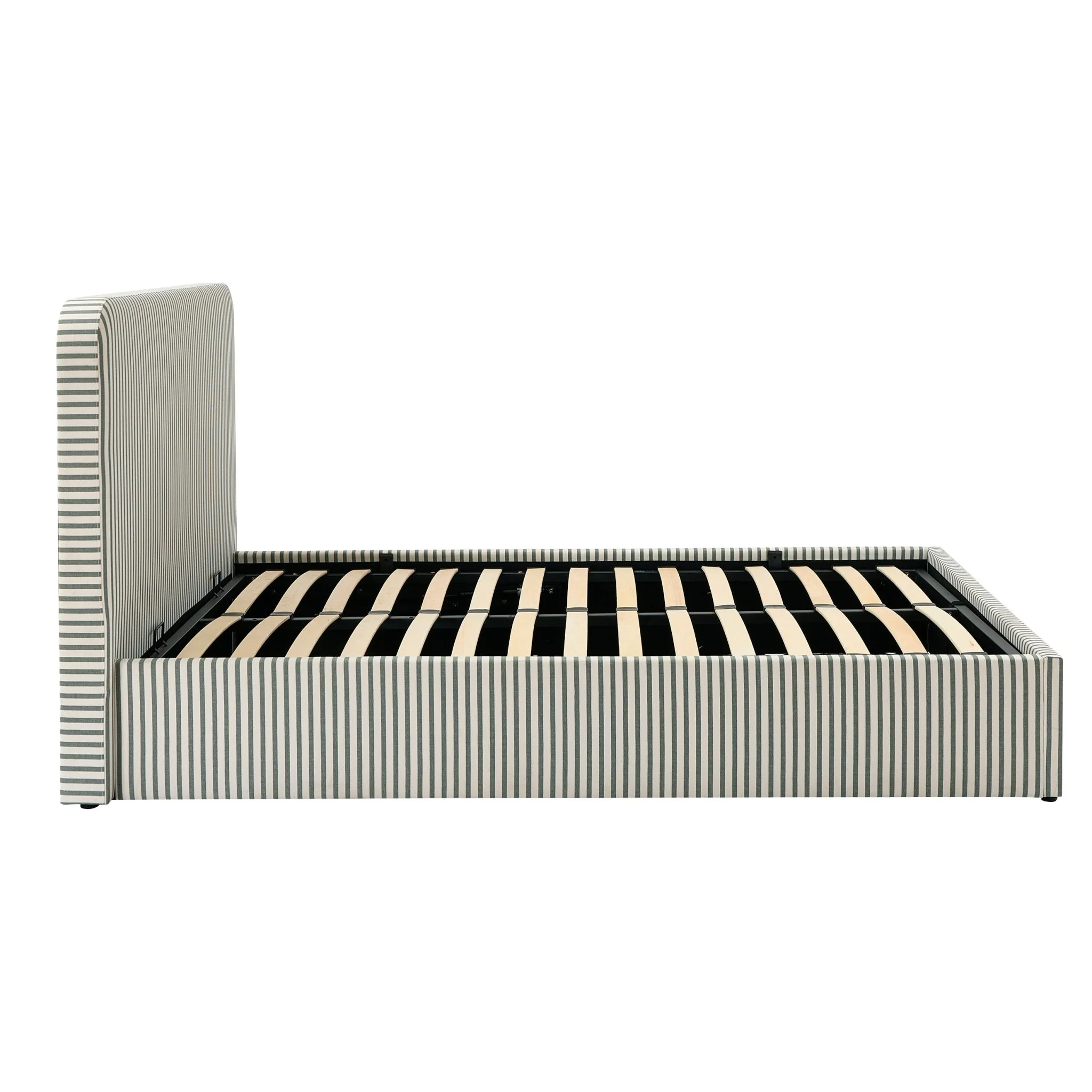 Ascot Ottoman Storage Bed - Sage Stripe - Image 11