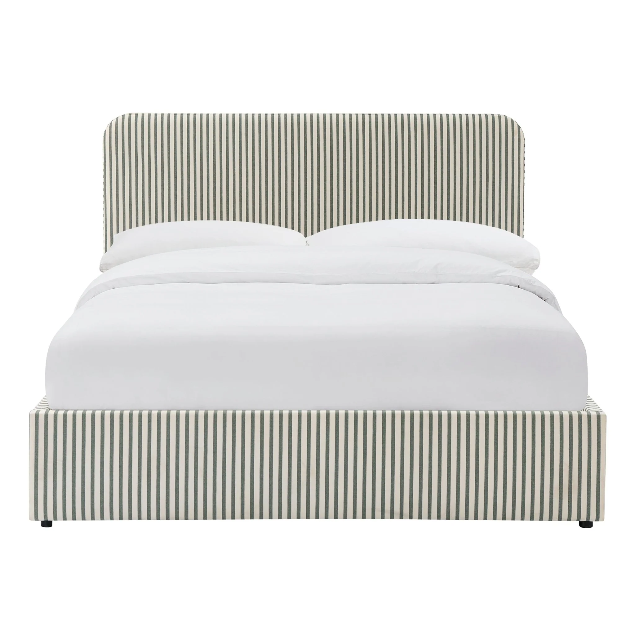 Ascot Ottoman Storage Bed - Sage Stripe - Image 9
