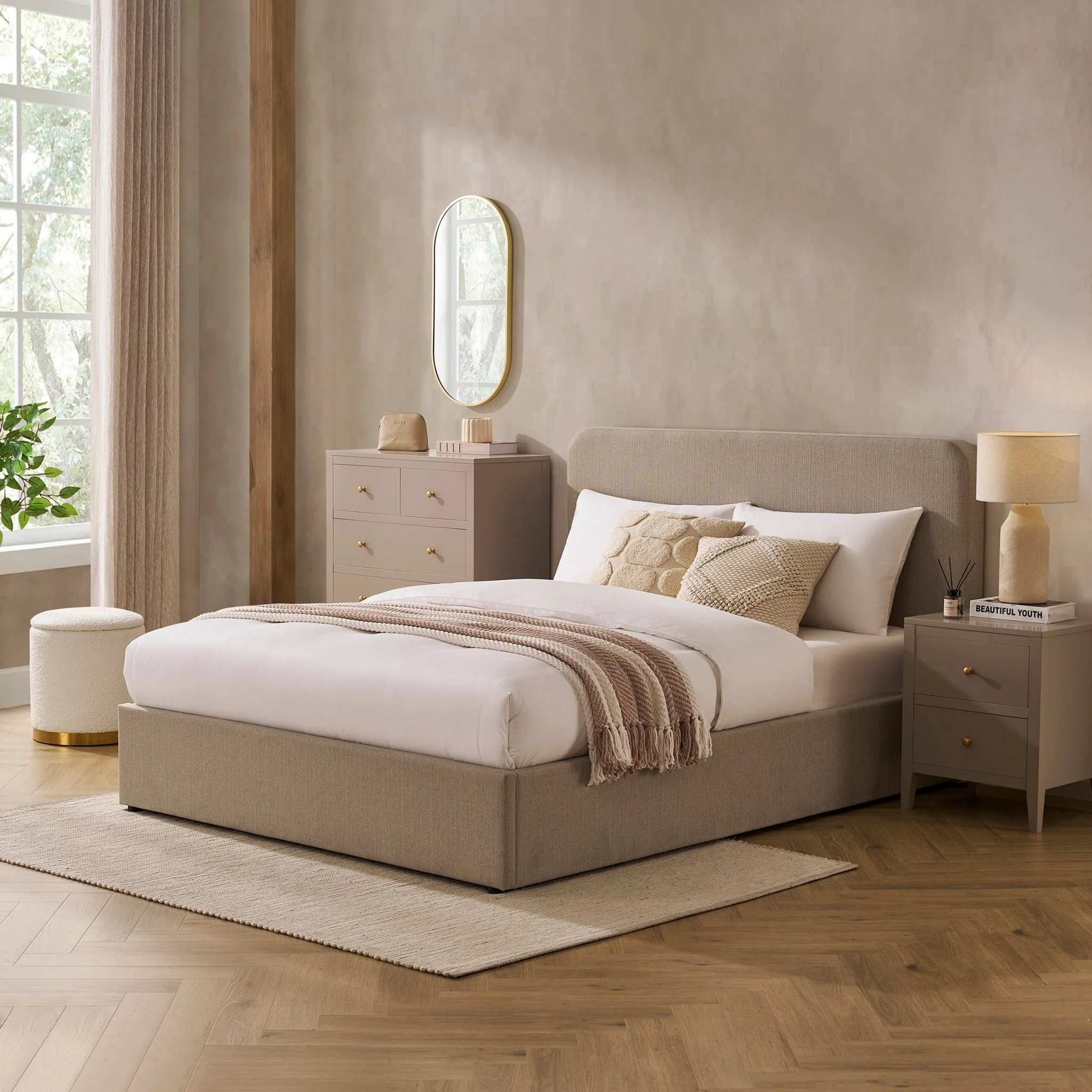 Ascot Ottoman Storage Bed - Stone Grey - Image 2