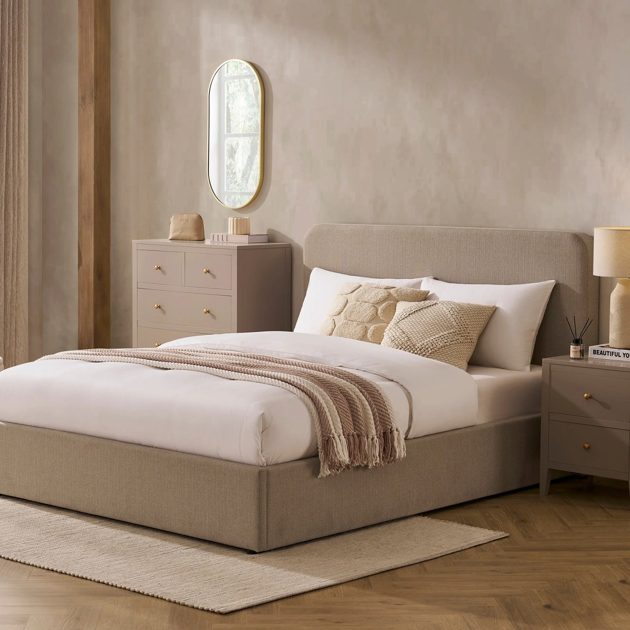 Ascot Ottoman Storage Bed - Stone Grey - Image 5