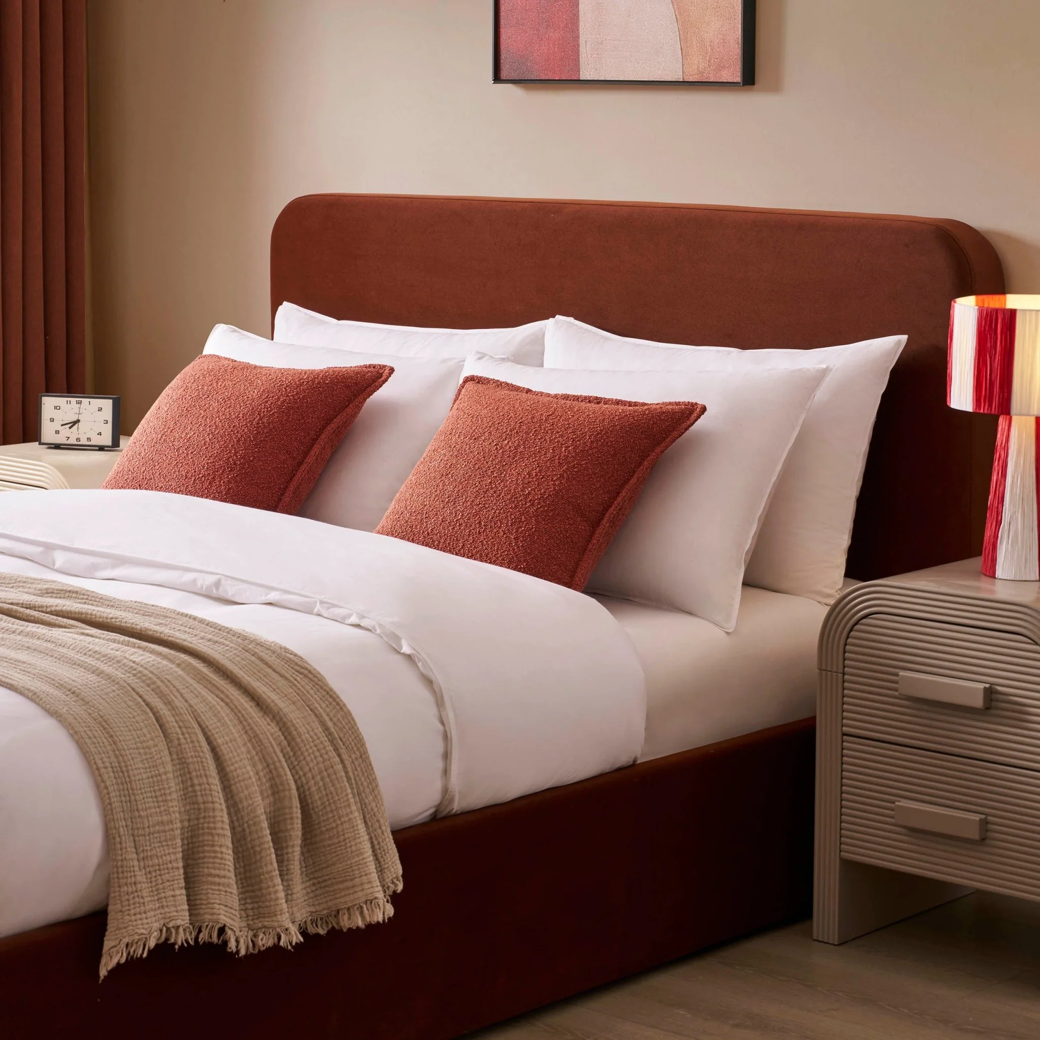 Ascot Ottoman Storage Bed - Terracotta - Image 6