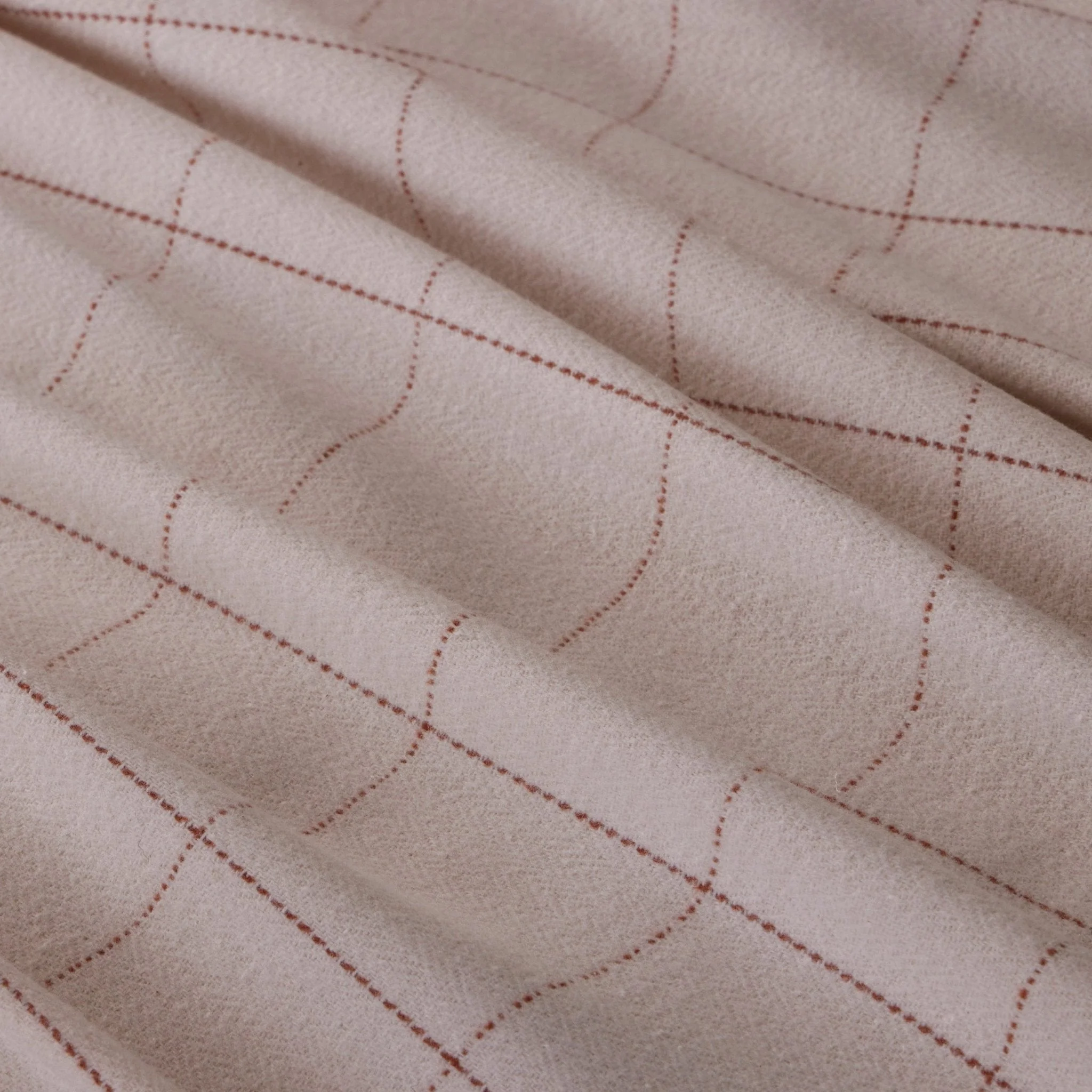 Aspen Check Throw 1.5 x 2m - Natural/Burnt Orange - Image 2