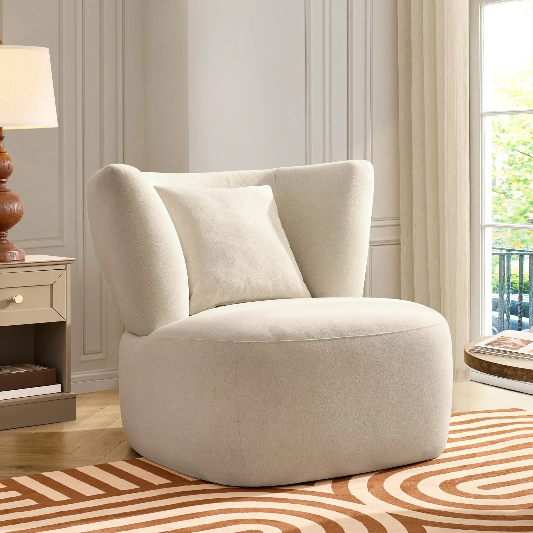 Athens Armchair - Cream Linen