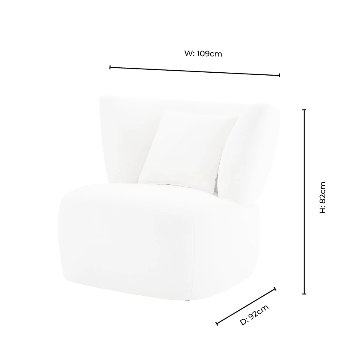 Athens Armchair - Oatmeal - Image 8