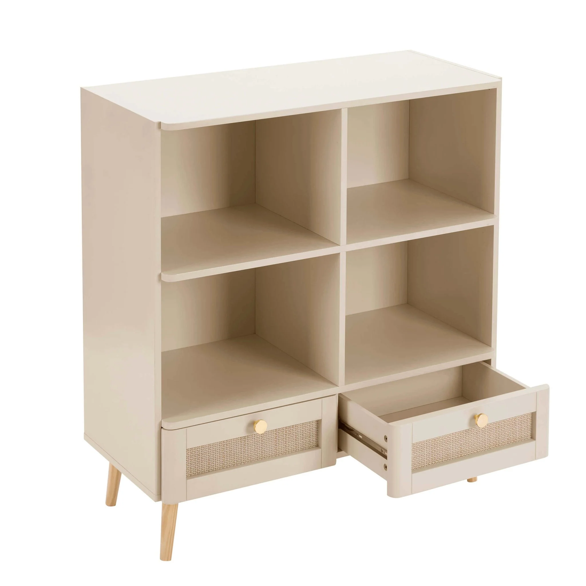 Aurelia Bookcase With Drawers - Vintage Cream - Image 3
