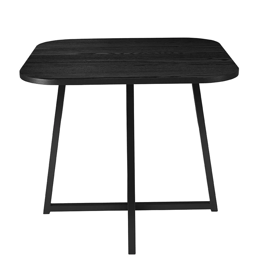 Ava Space Saver 4 Seater Dining Table and Chairs - Black/Stone - Image 10