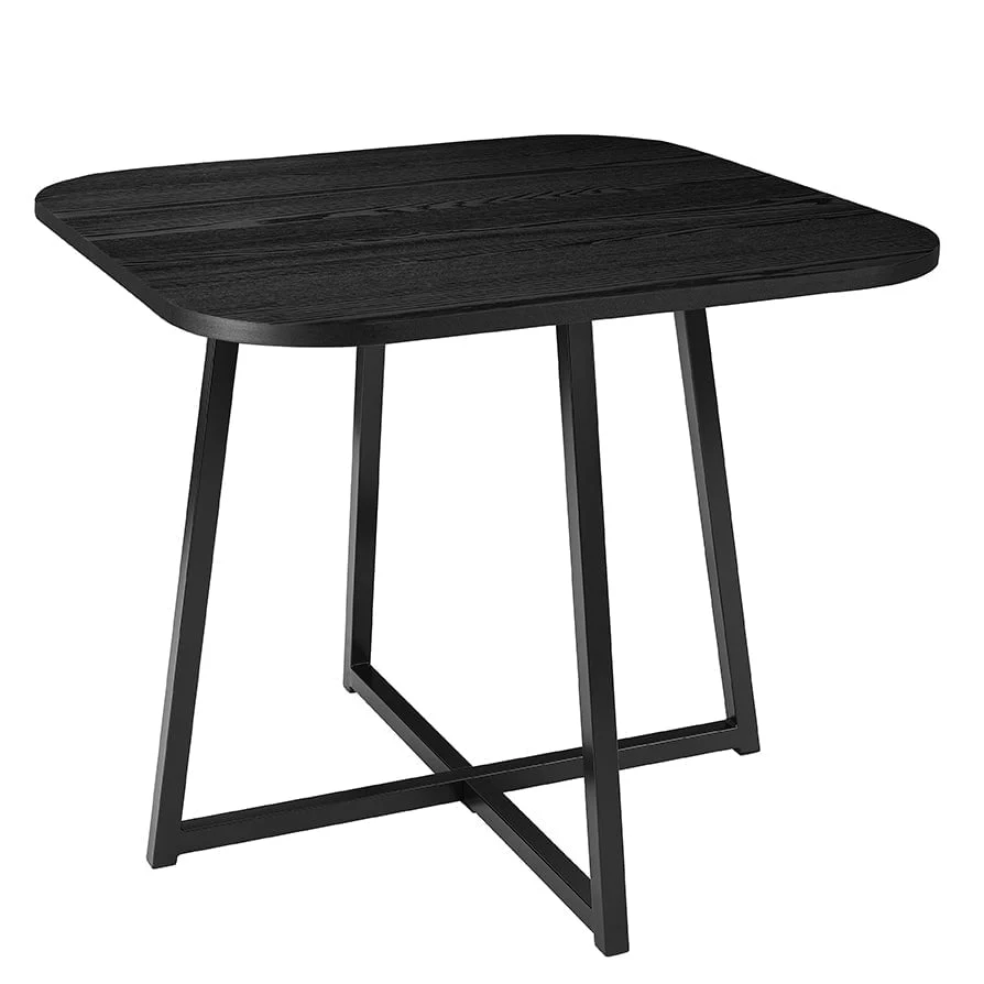 Ava Space Saver 4 Seater Dining Table and Chairs - Black/Stone - Image 11