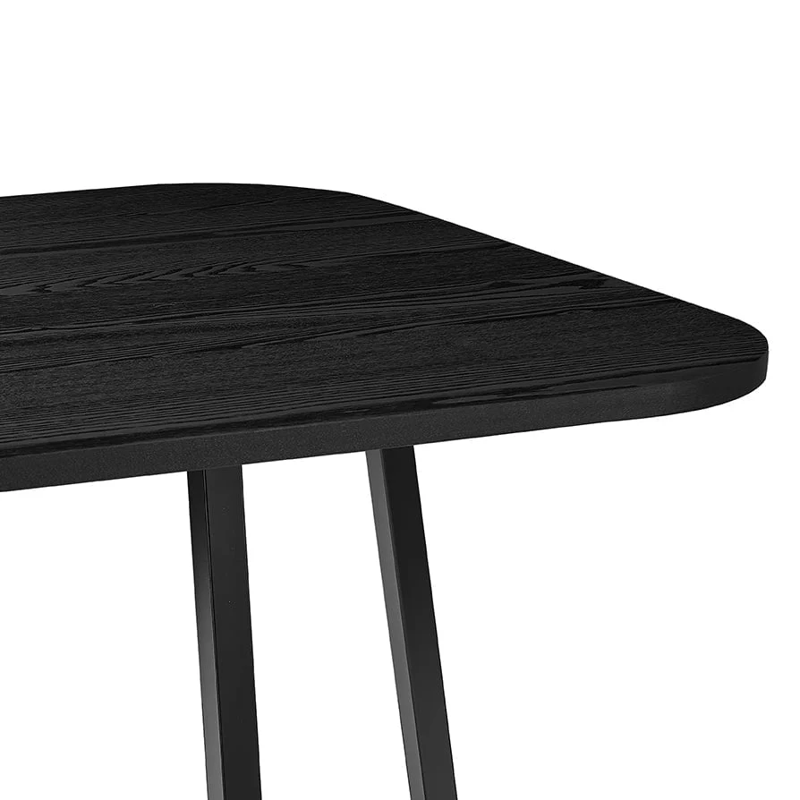 Ava Space Saver 4 Seater Dining Table and Chairs - Black/Stone - Image 12