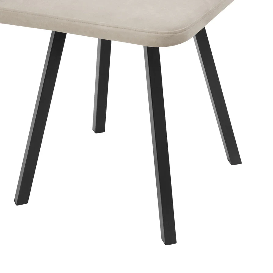 Ava Space Saver 4 Seater Dining Table and Chairs - Black/Stone - Image 9