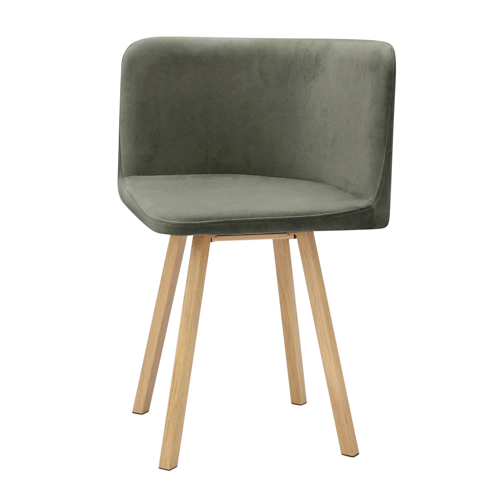 Ava Space Saver 4 Seater Dining Table and Chairs - Light Wood/Green - Image 5