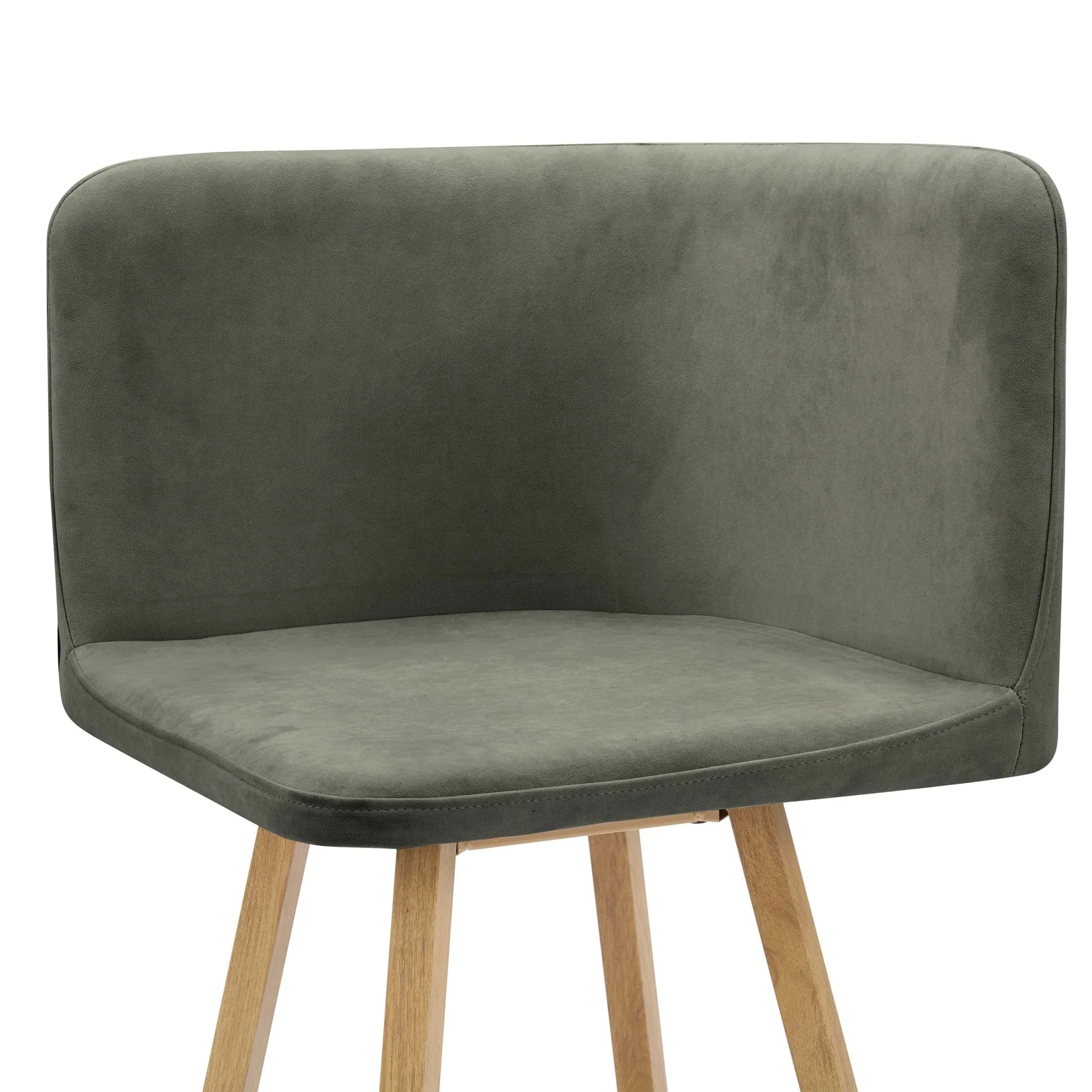 Ava Space Saver 4 Seater Dining Table and Chairs - Light Wood/Green - Image 7