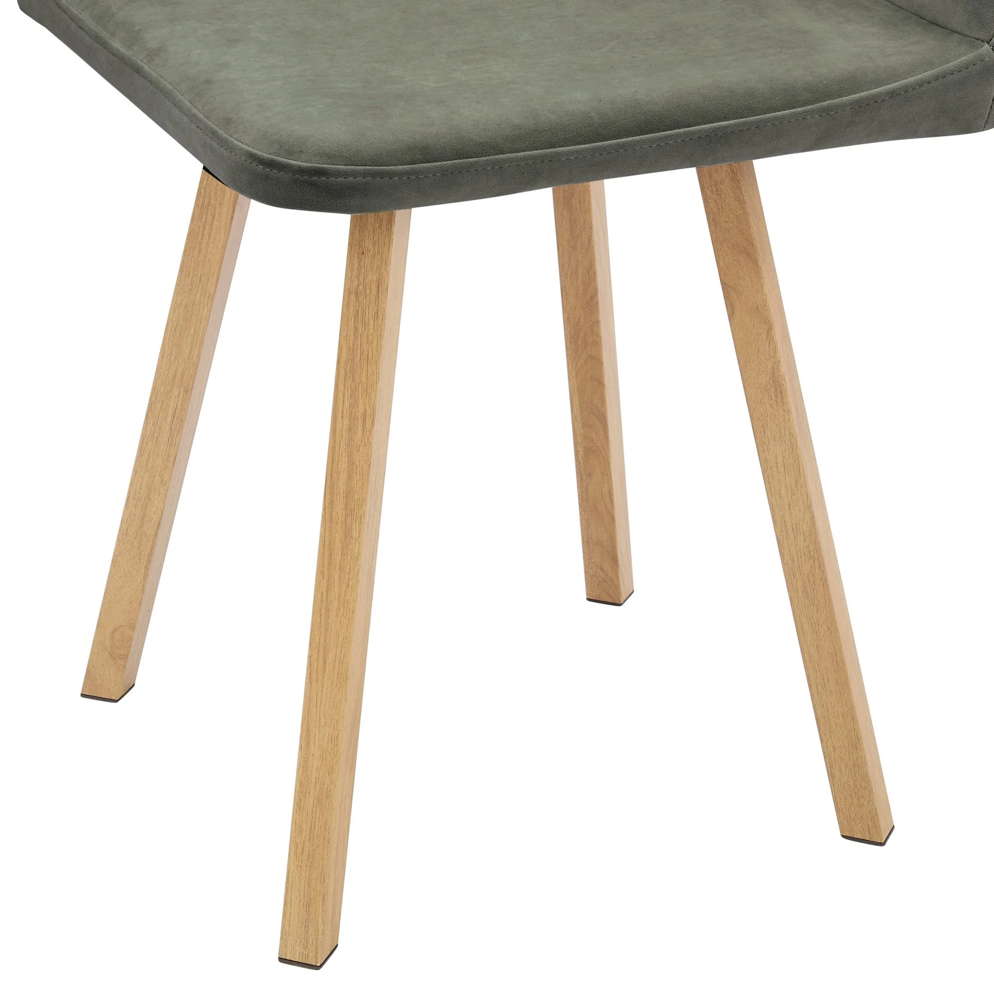 Ava Space Saver 4 Seater Dining Table and Chairs - Light Wood/Green - Image 8