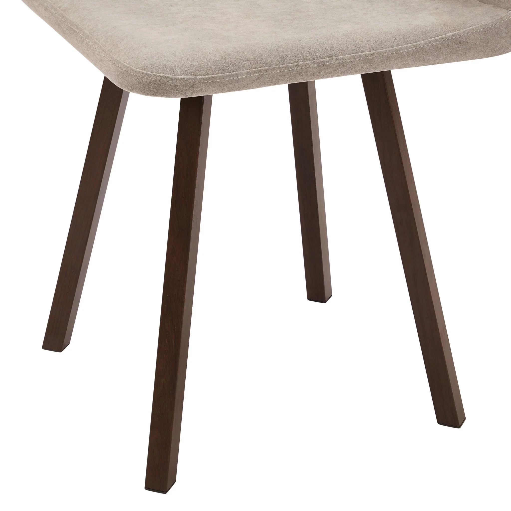 Ava Space Saver 4 Seater Dining Table and Chairs - Walnut/Stone - Image 7