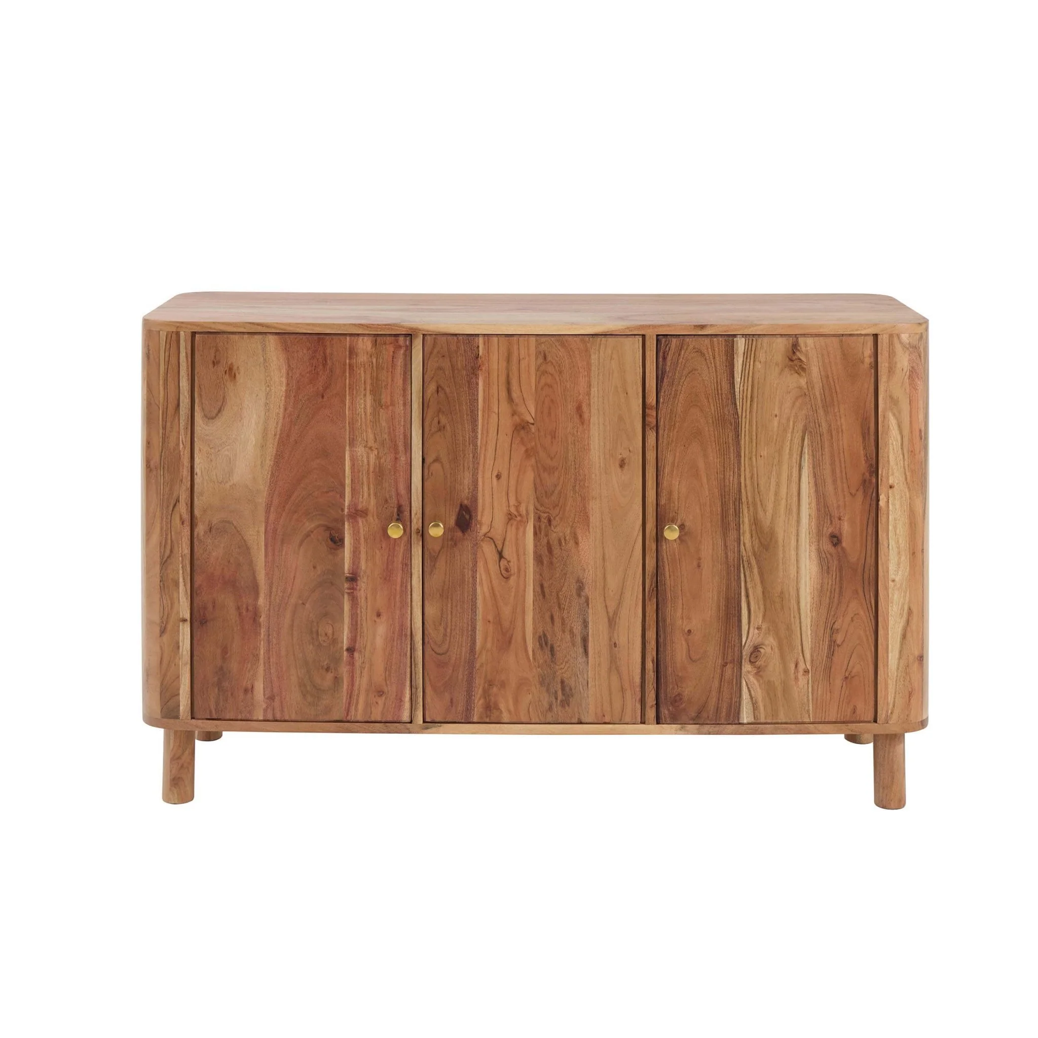 Avery Acacia Wood 3 Door Sideboard - Natural - Image 5
