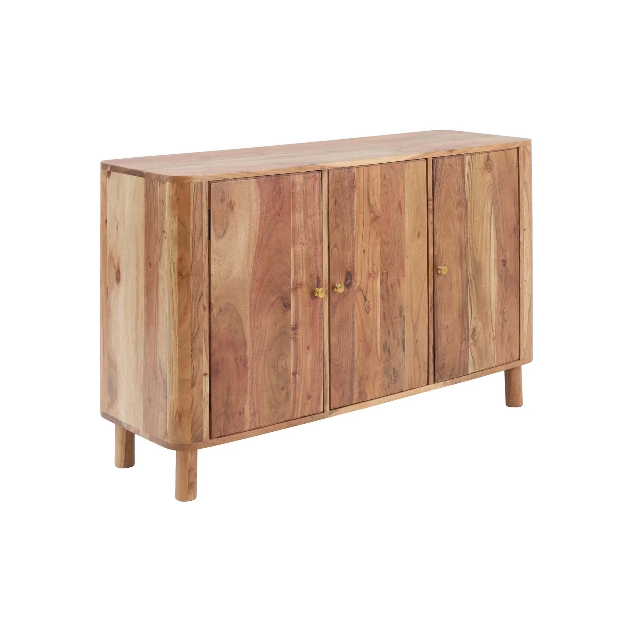 Avery Acacia Wood 3 Door Sideboard - Natural - Image 7