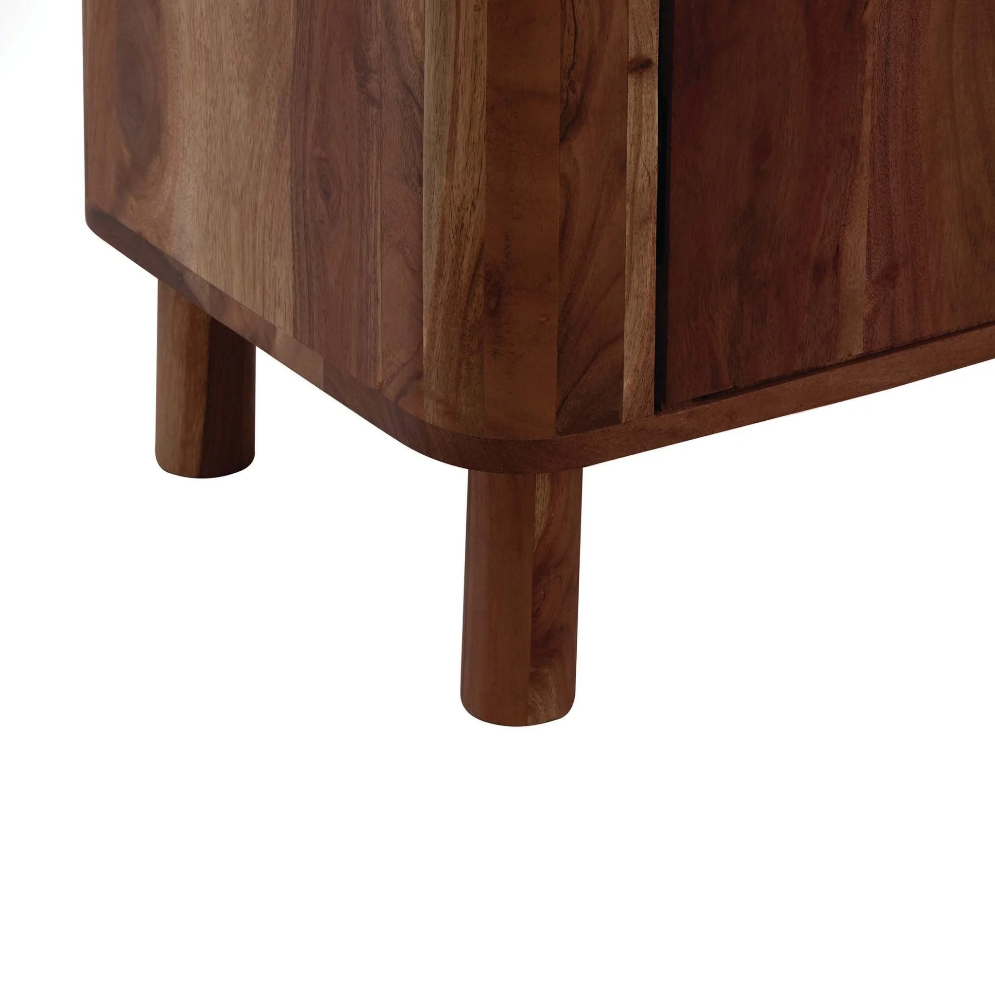 Avery Acacia Wood 3 Door Sideboard - Walnut - Image 8