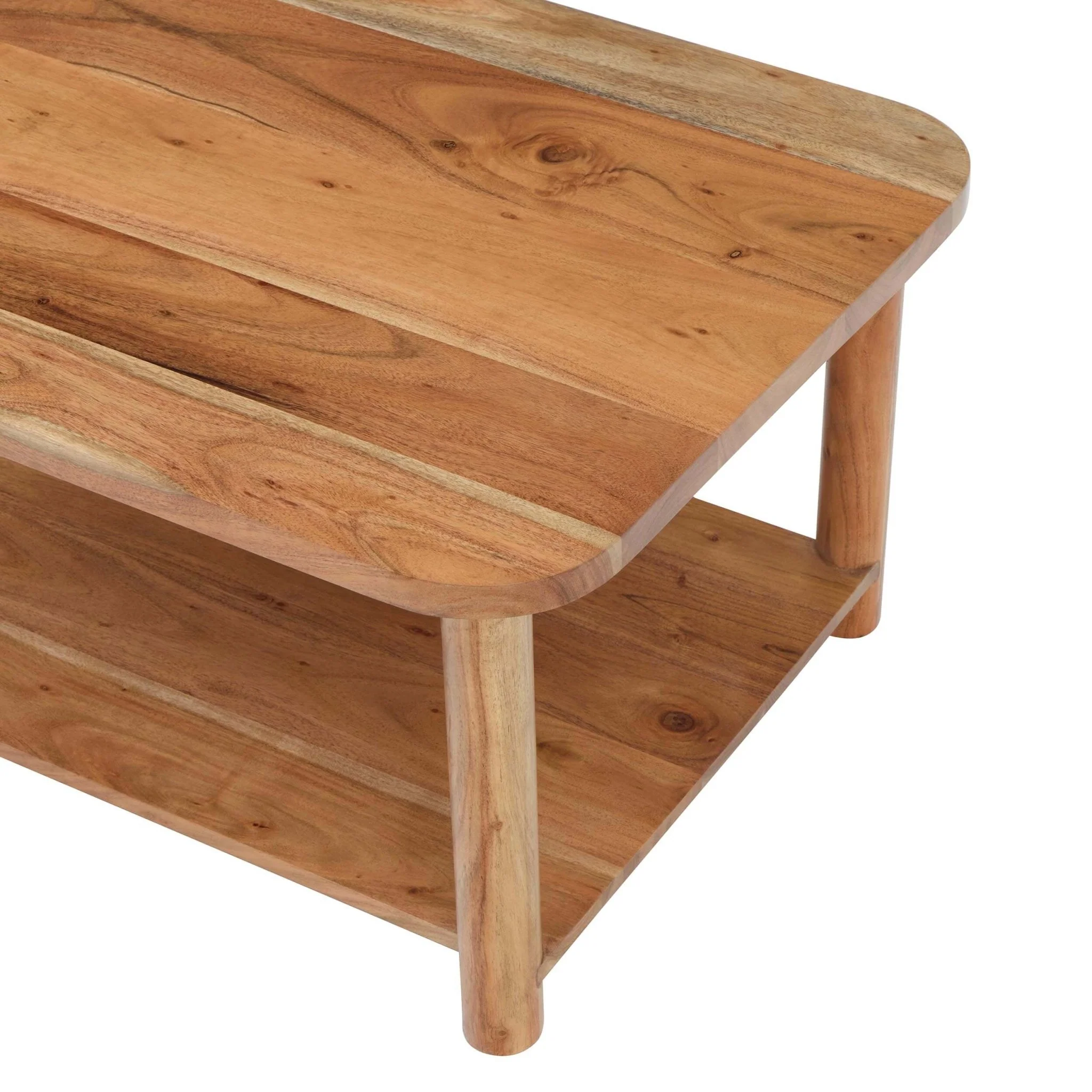 Avery Acacia Wood Coffee Table - Natural - Image 5