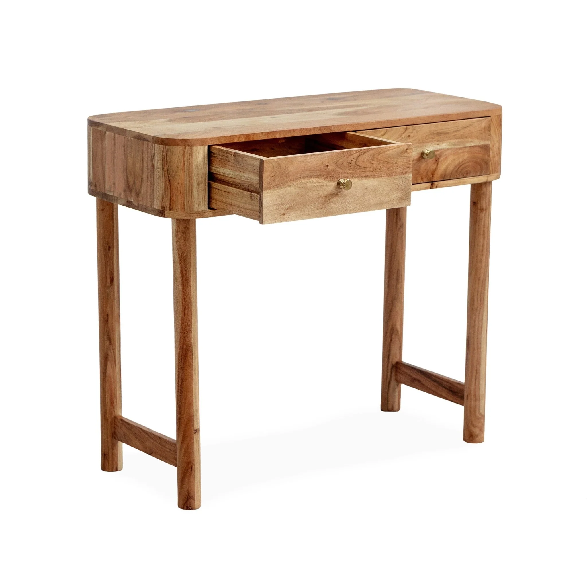 Avery Acacia Wood Dressing Table Console - Natural - Image 5