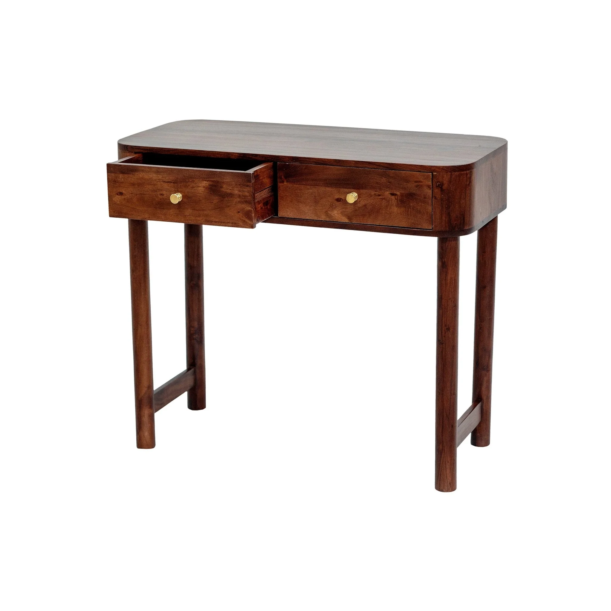 Avery Acacia Wood Dressing Table Console - Walnut - Image 5