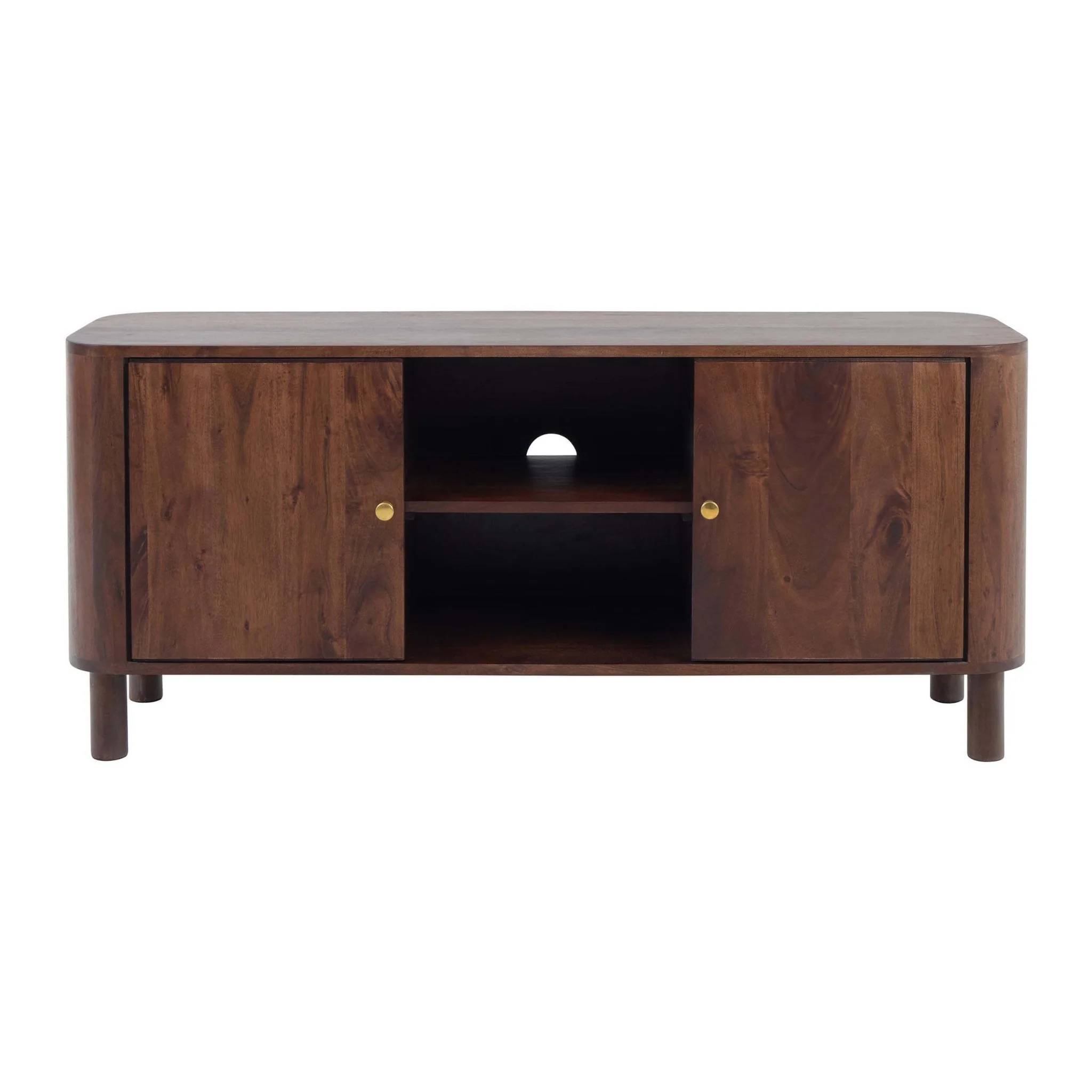 Avery Acacia Wood Tv Unit for TVs up to 50" - Walnut - Image 4