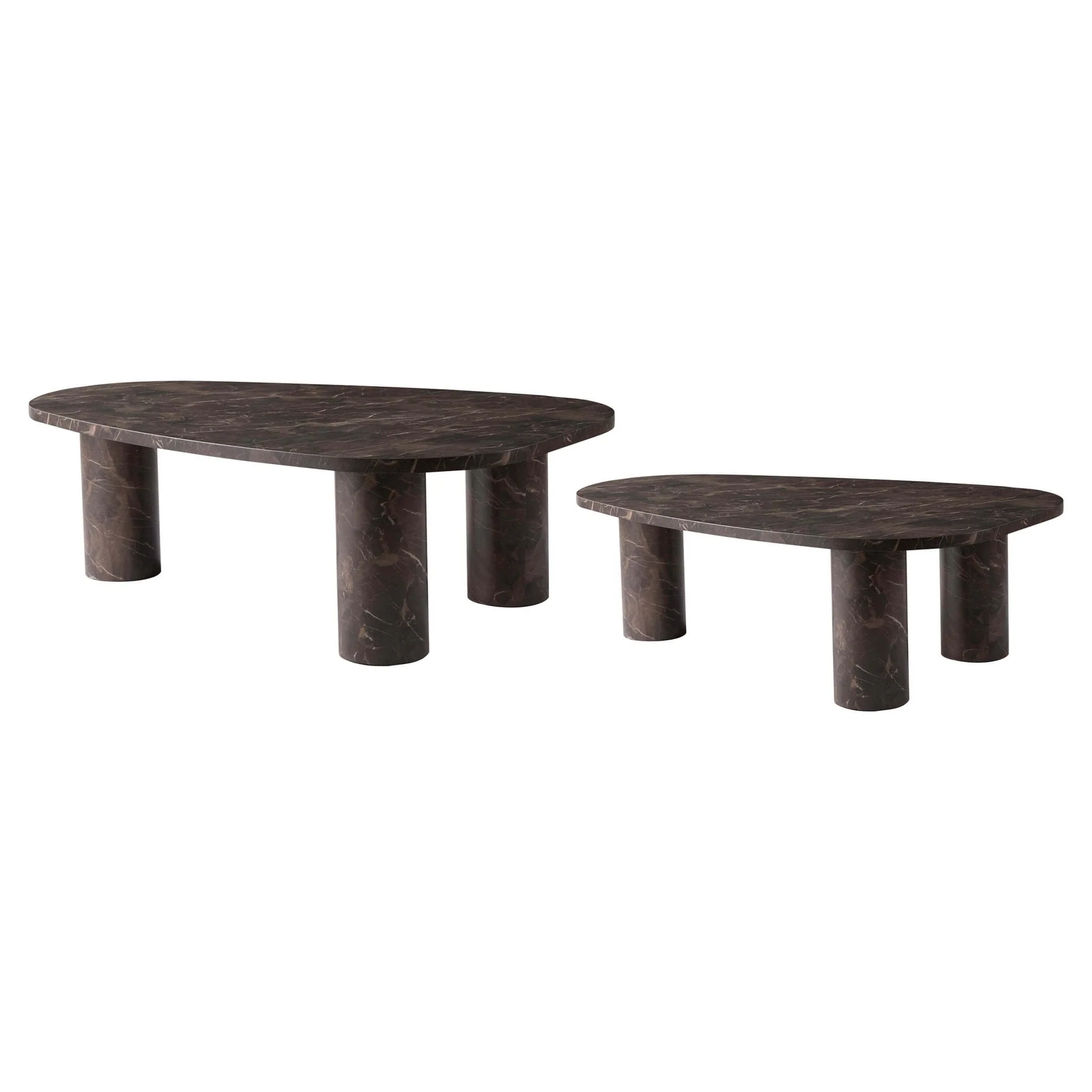 Azra Nesting Coffee Tables - Brown Marble Effect - Image 5