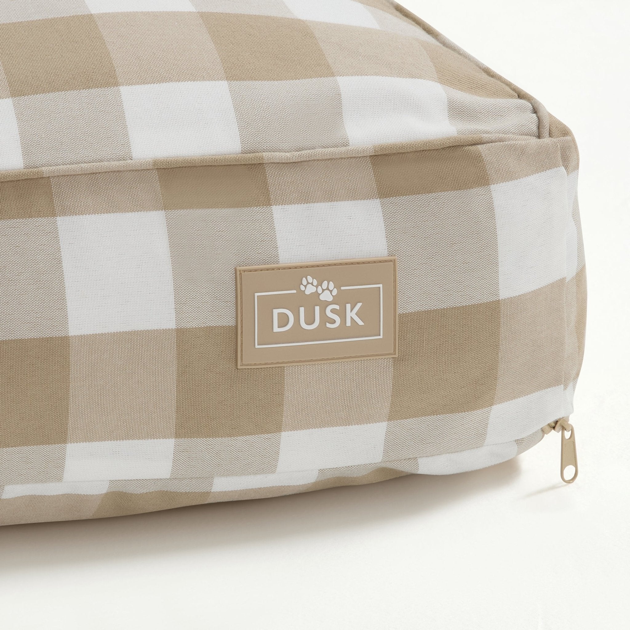 Bailey Pillow Dog Bed - Natural Gingham - Image 2