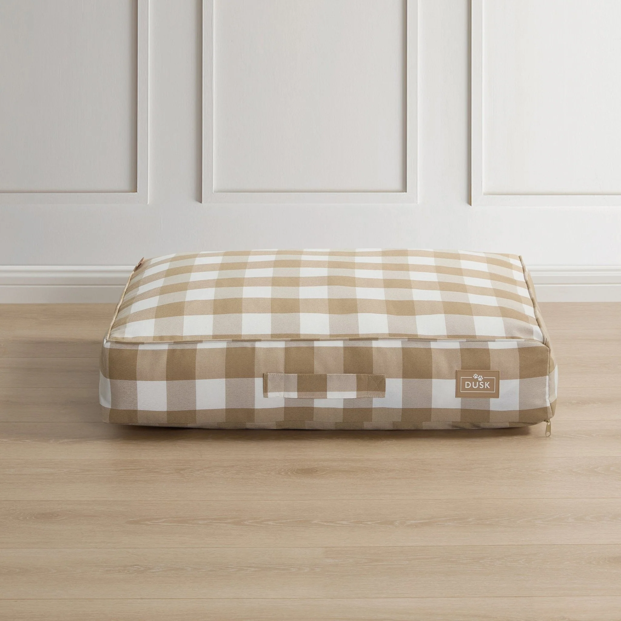 Bailey Pillow Dog Bed - Natural Gingham - Image 3