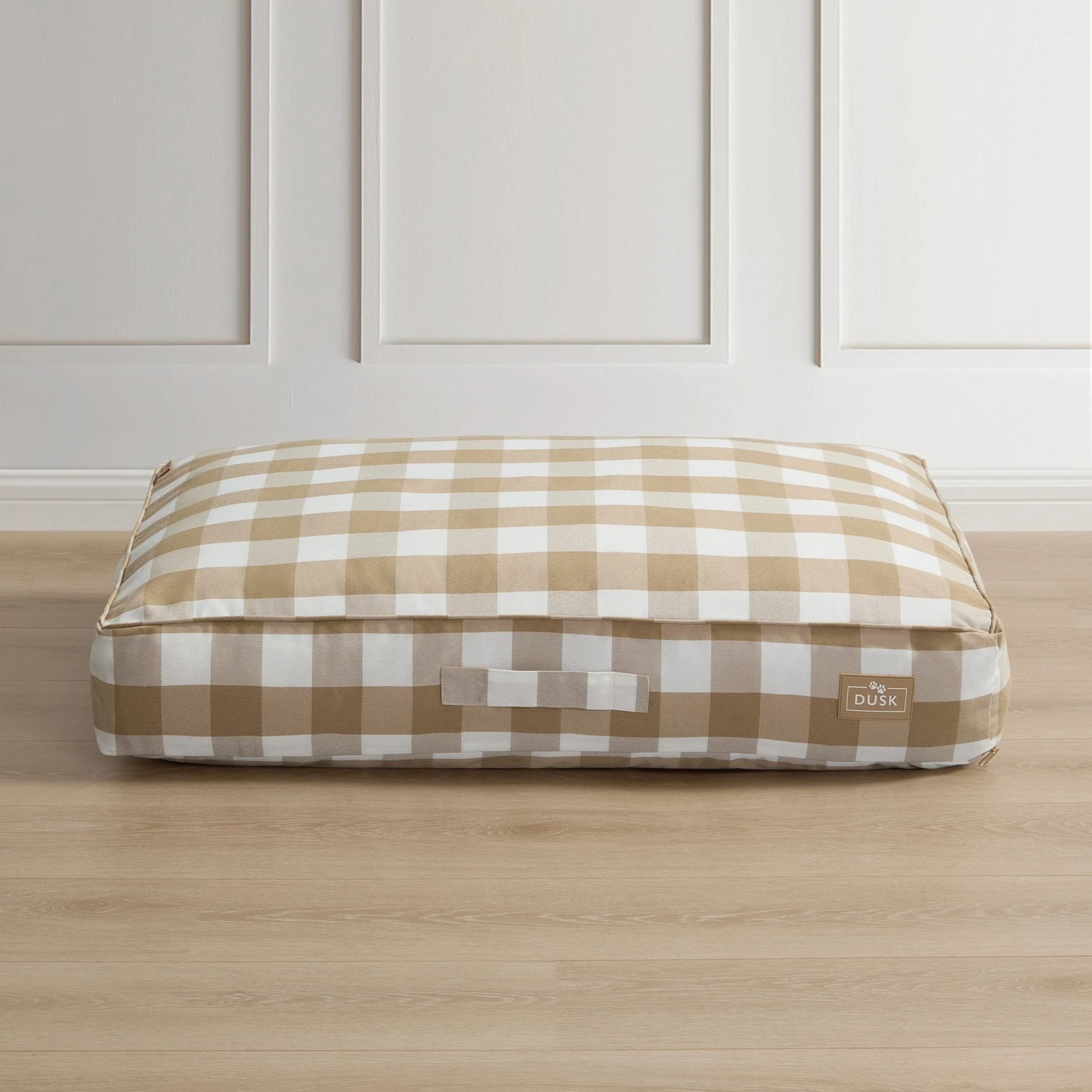 Bailey Pillow Dog Bed - Natural Gingham - Image 5