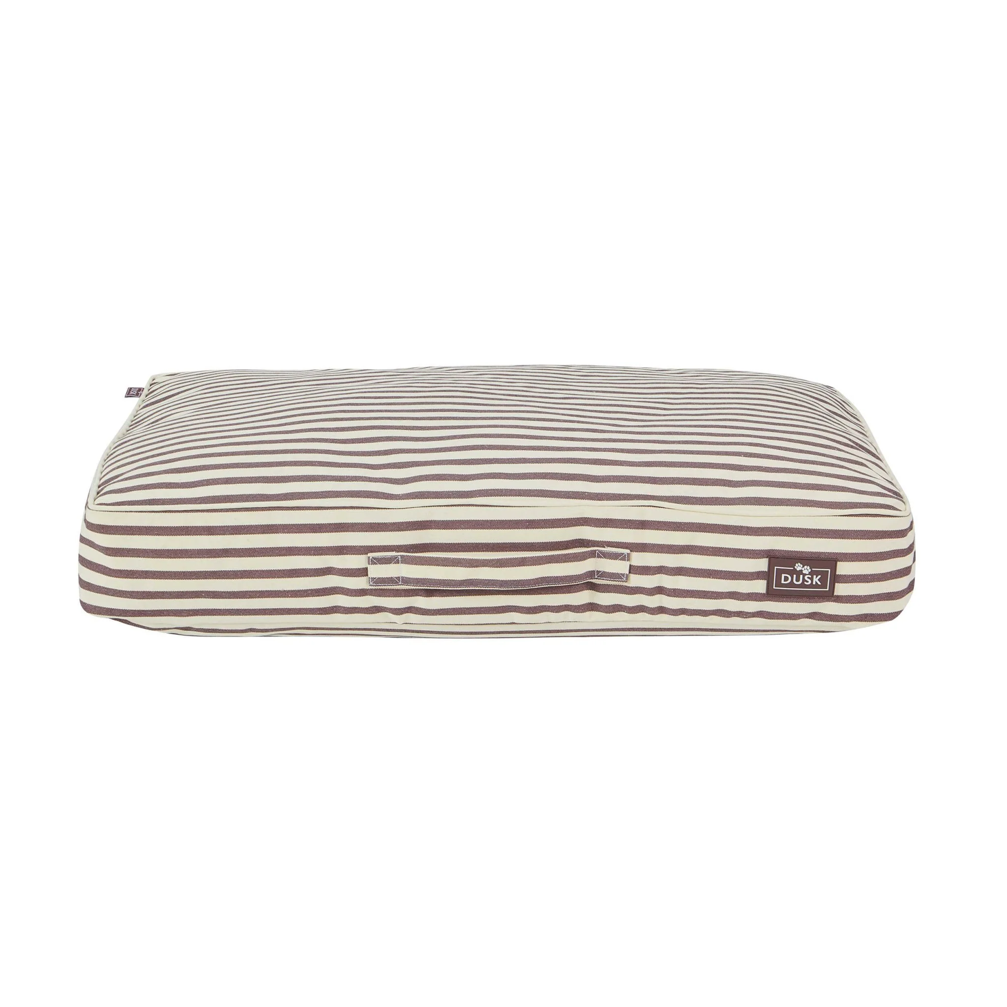 Bailey Striped Pillow Dog Bed - Chocolate - Image 3