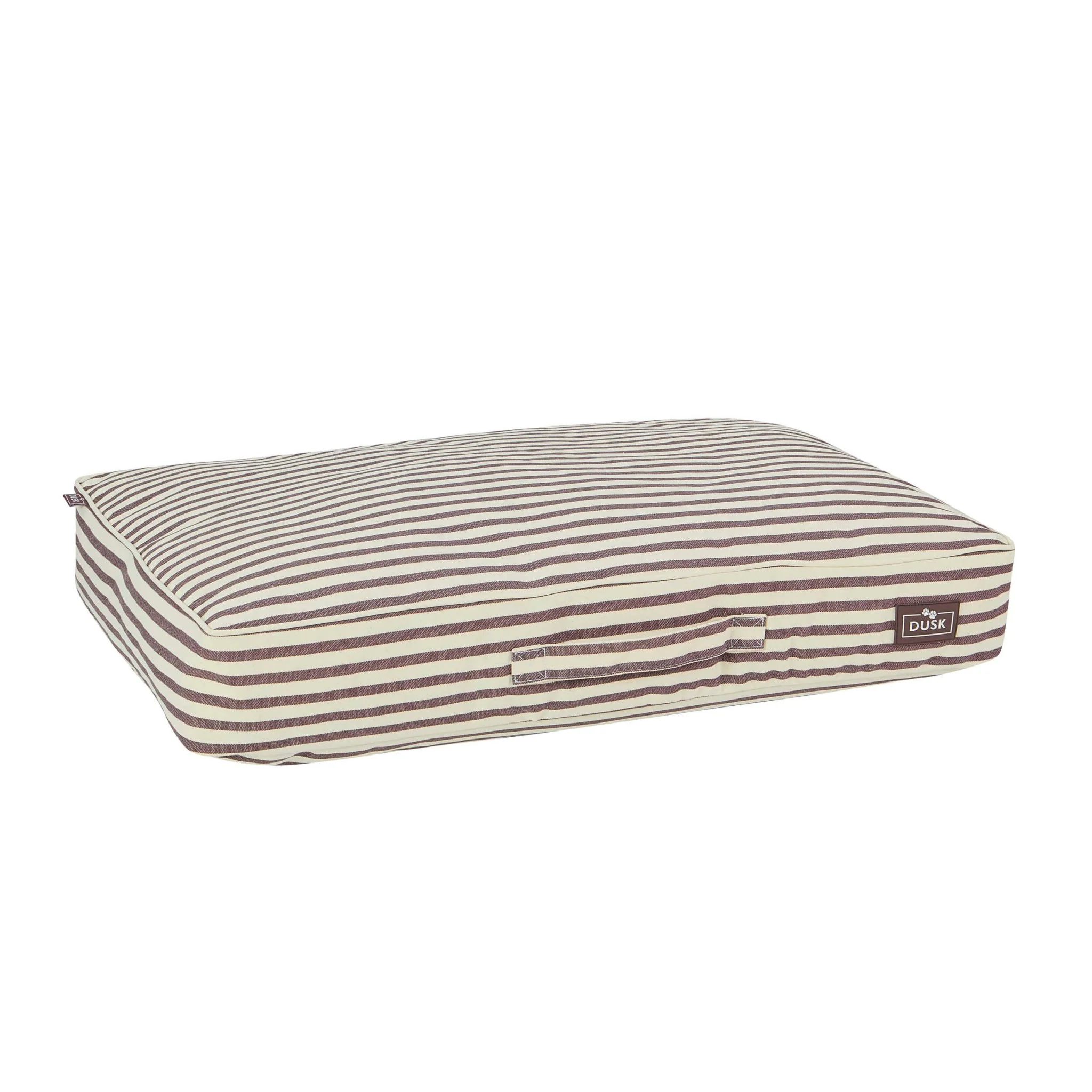 Bailey Striped Pillow Dog Bed - Chocolate - Image 4