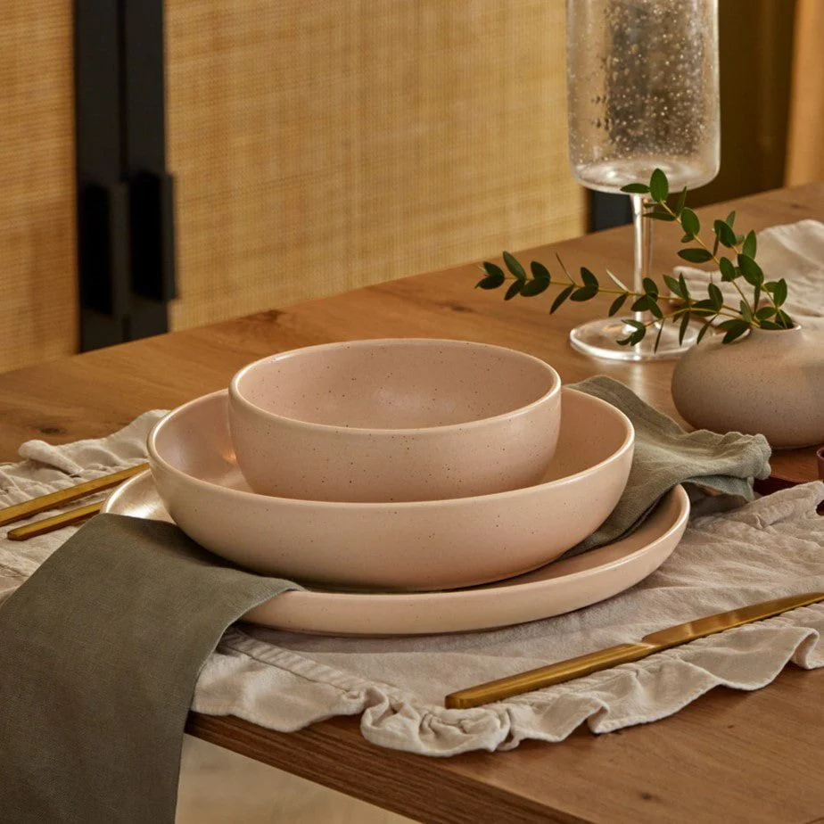 Balos Stoneware Serving Bowl - Pink Sand - Image 3